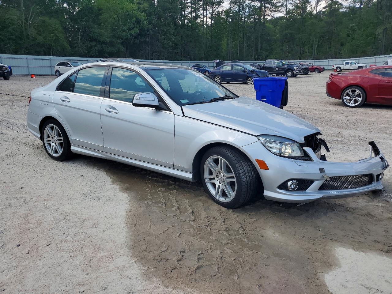 2008 Mercedes-benz C 350 Silver vin: WDDGF56X28F043154