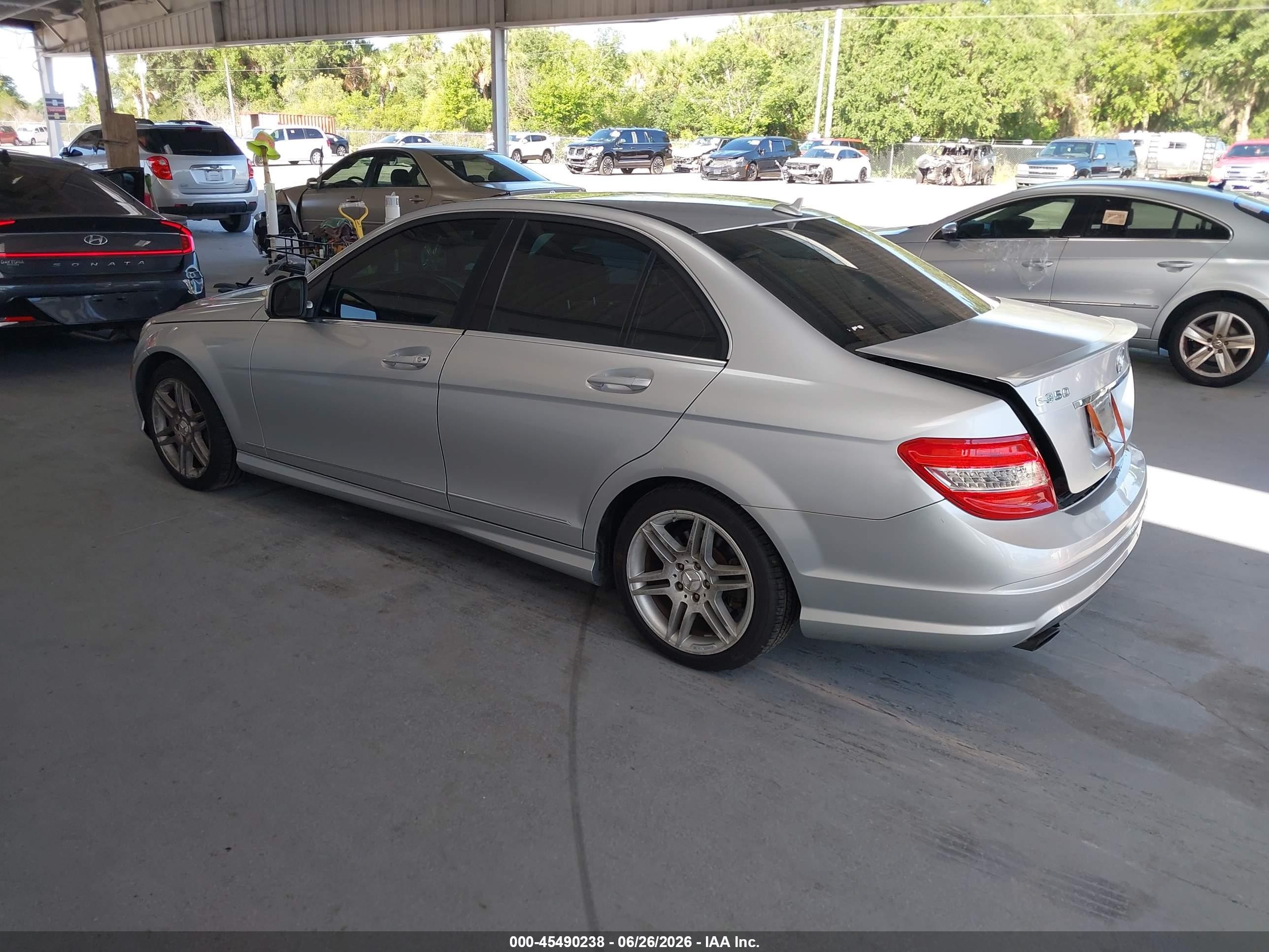 2008 Mercedes-benz C 350 Sport Silver vin: WDDGF56X28F067714