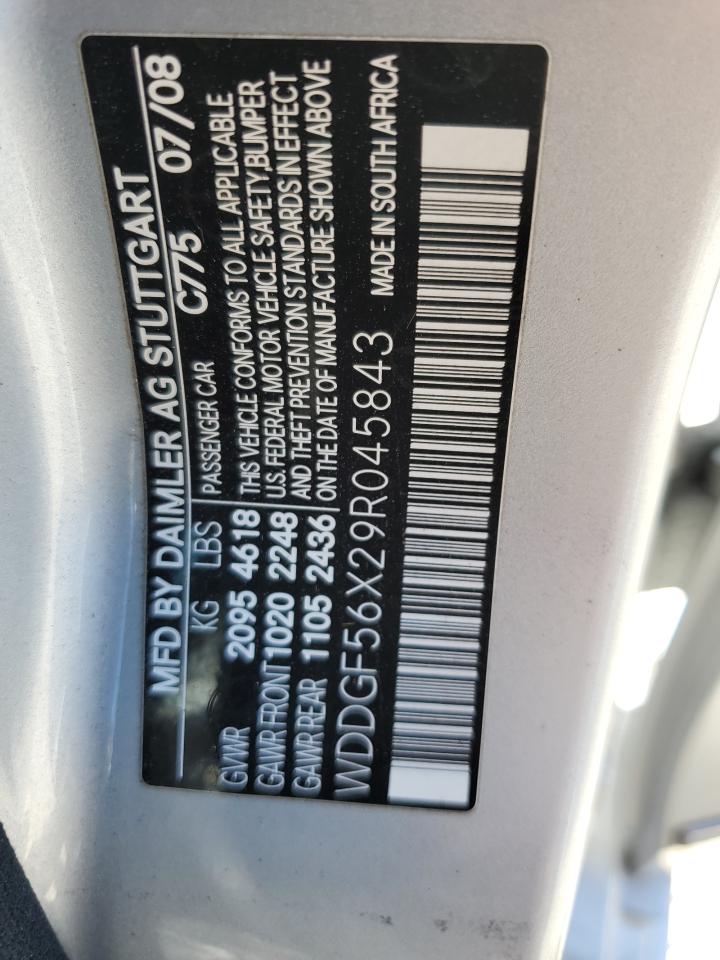 2009 Mercedes-benz C 350 Silver vin: WDDGF56X29R045843