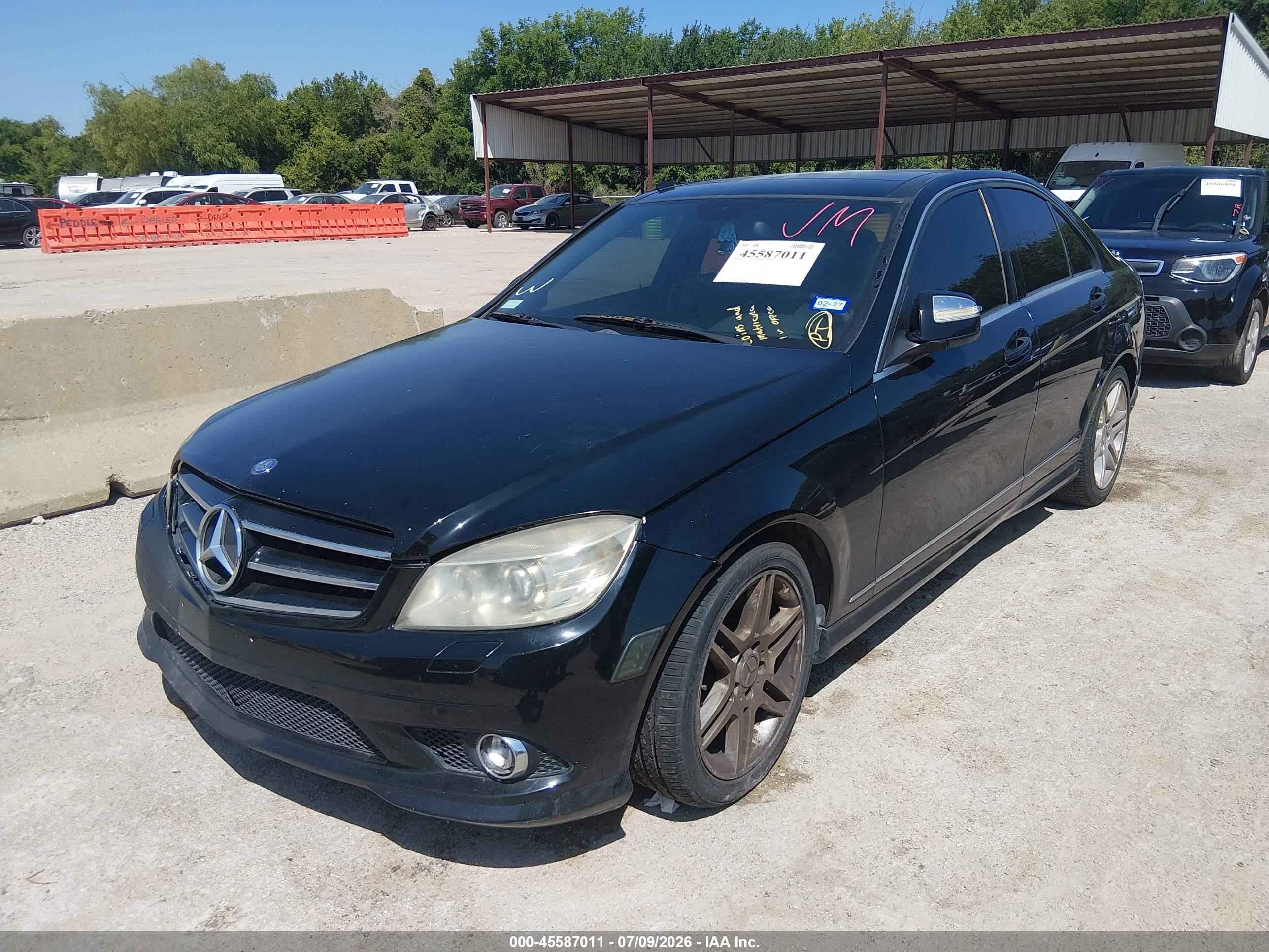 2008 Mercedes-benz C 350 Sport Black vin: WDDGF56X38F127385