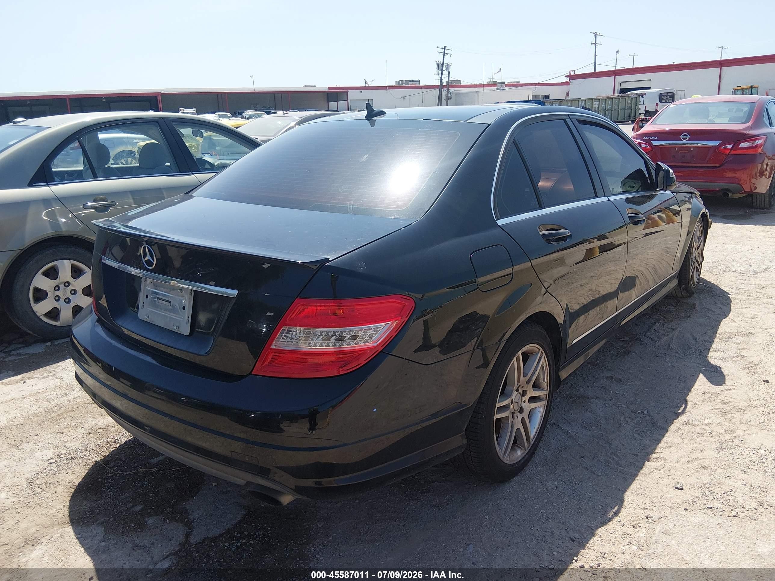 2008 Mercedes-benz C 350 Sport Black vin: WDDGF56X38F127385