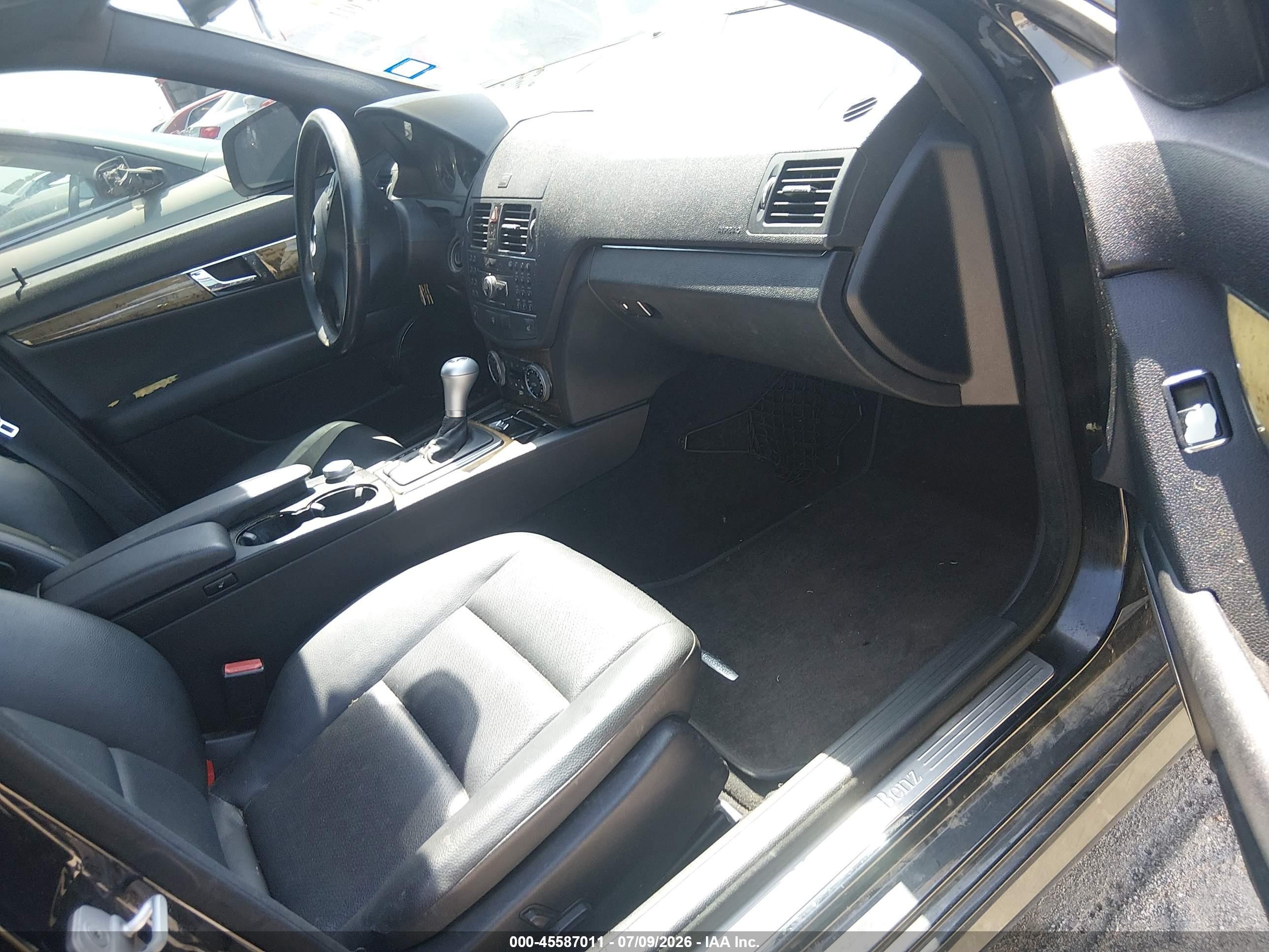 2008 Mercedes-benz C 350 Sport Black vin: WDDGF56X38F127385