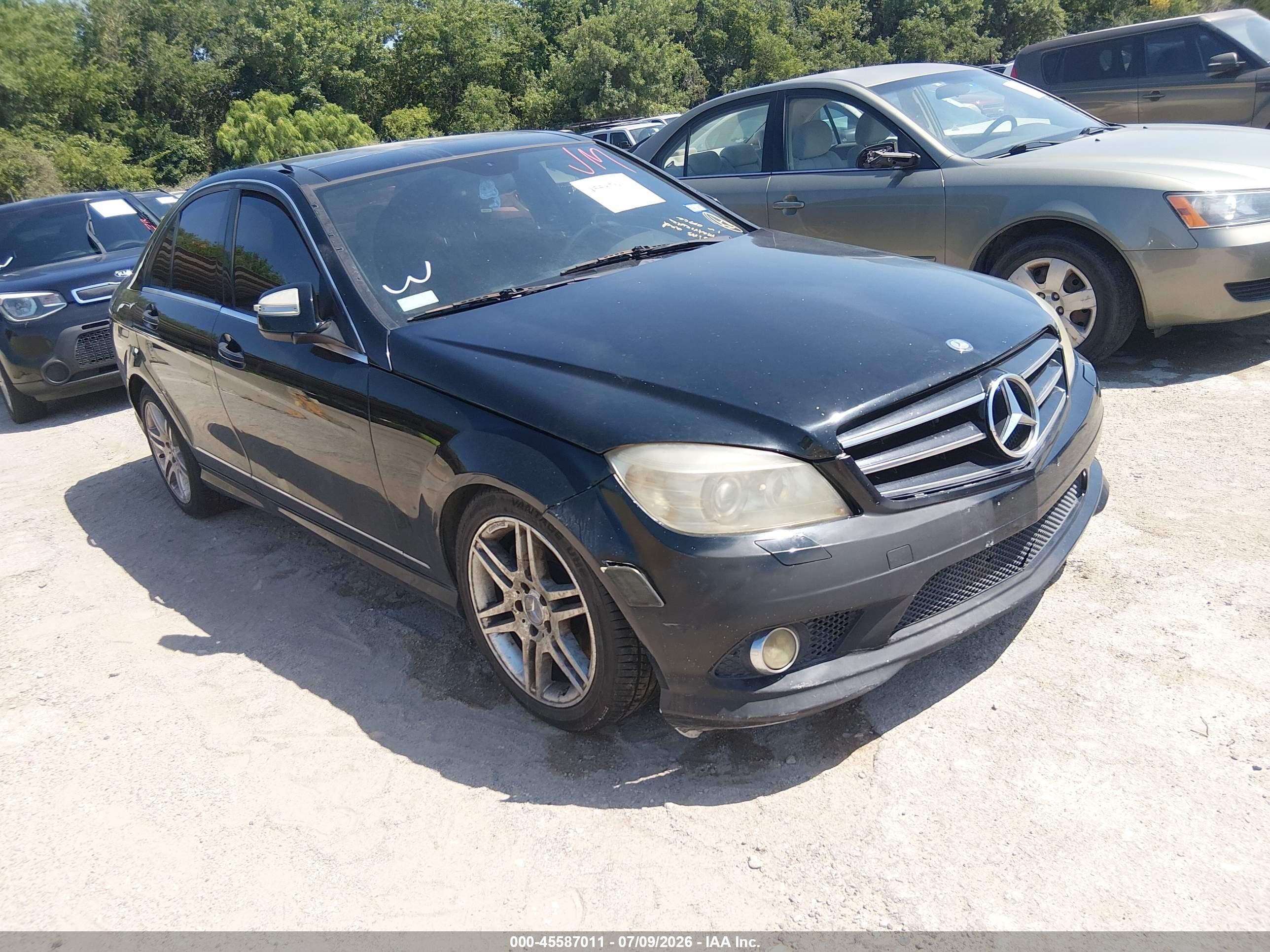 2008 Mercedes-benz C 350 Sport Black vin: WDDGF56X38F127385