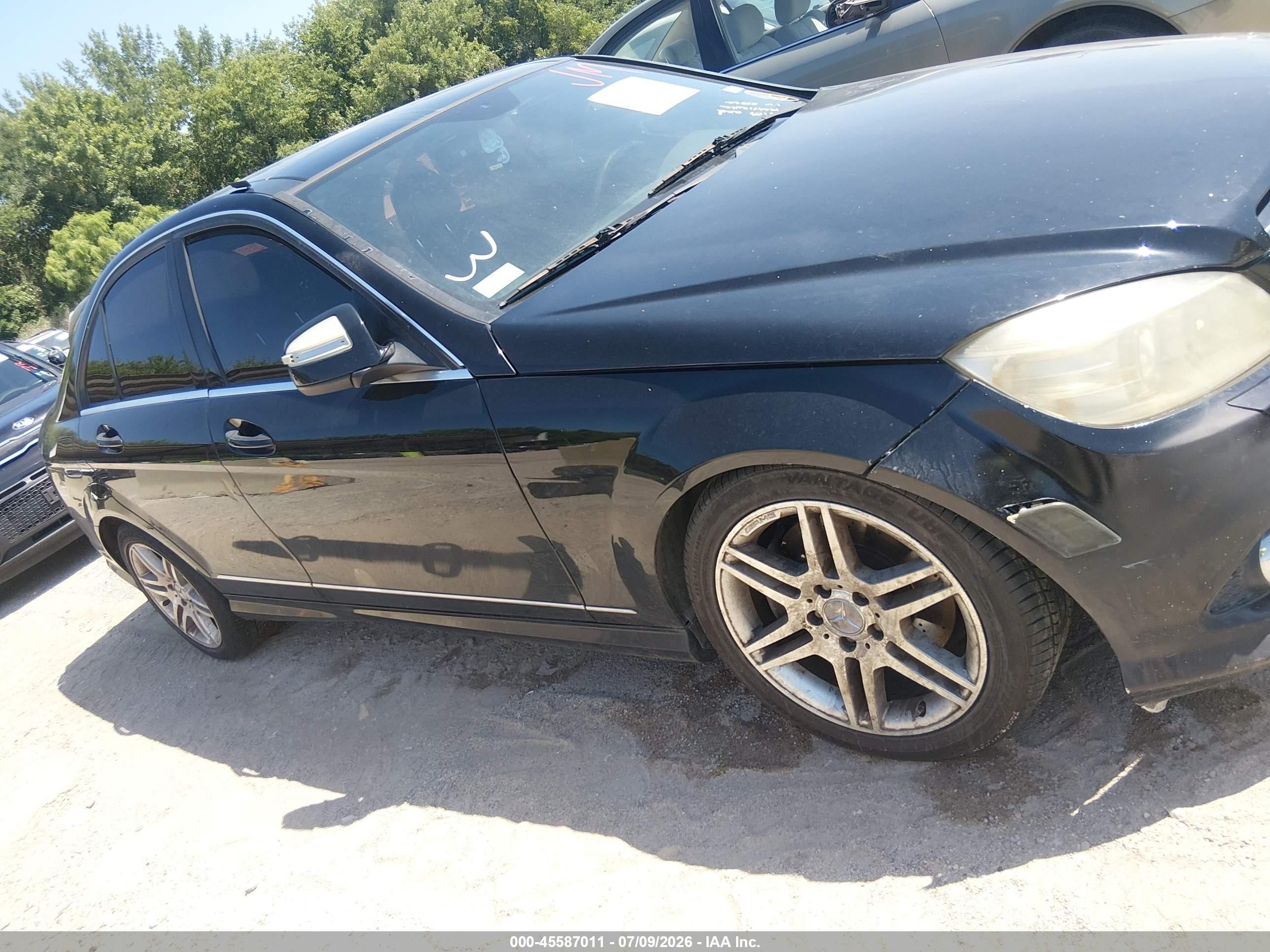 2008 Mercedes-benz C 350 Sport Black vin: WDDGF56X38F127385
