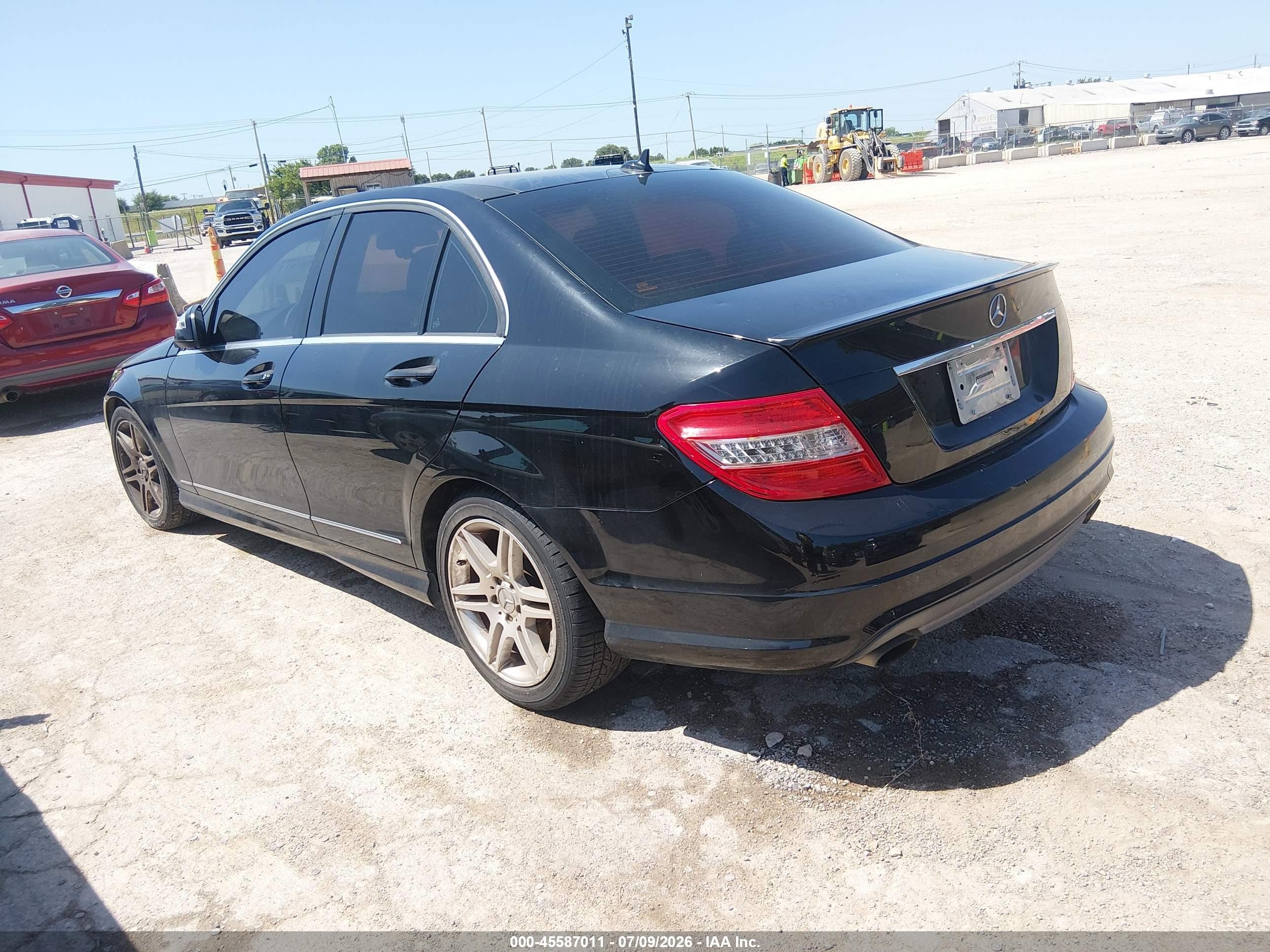 2008 Mercedes-benz C 350 Sport Black vin: WDDGF56X38F127385