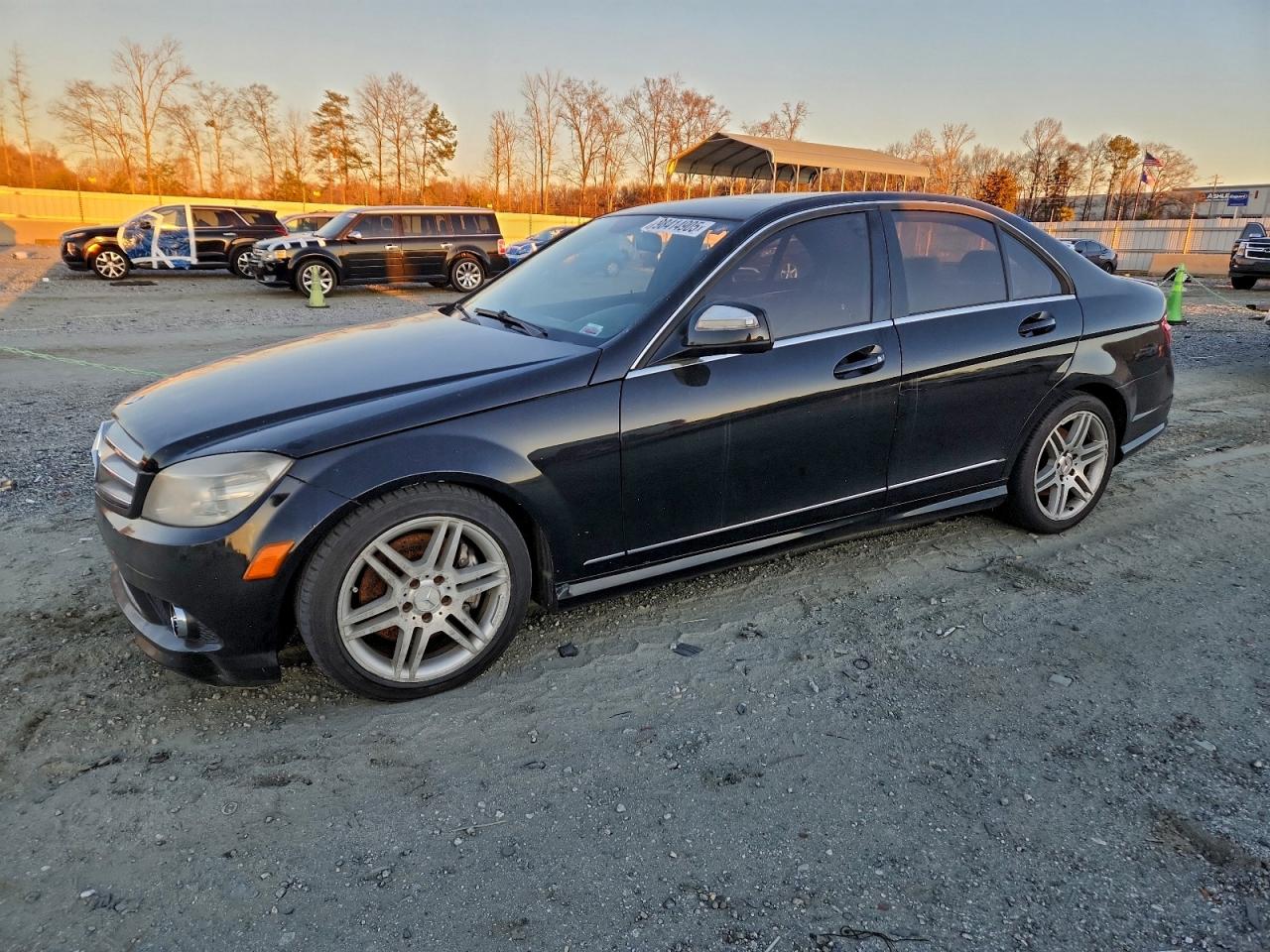 2008 Mercedes-benz C 350 Black vin: WDDGF56X38R025597