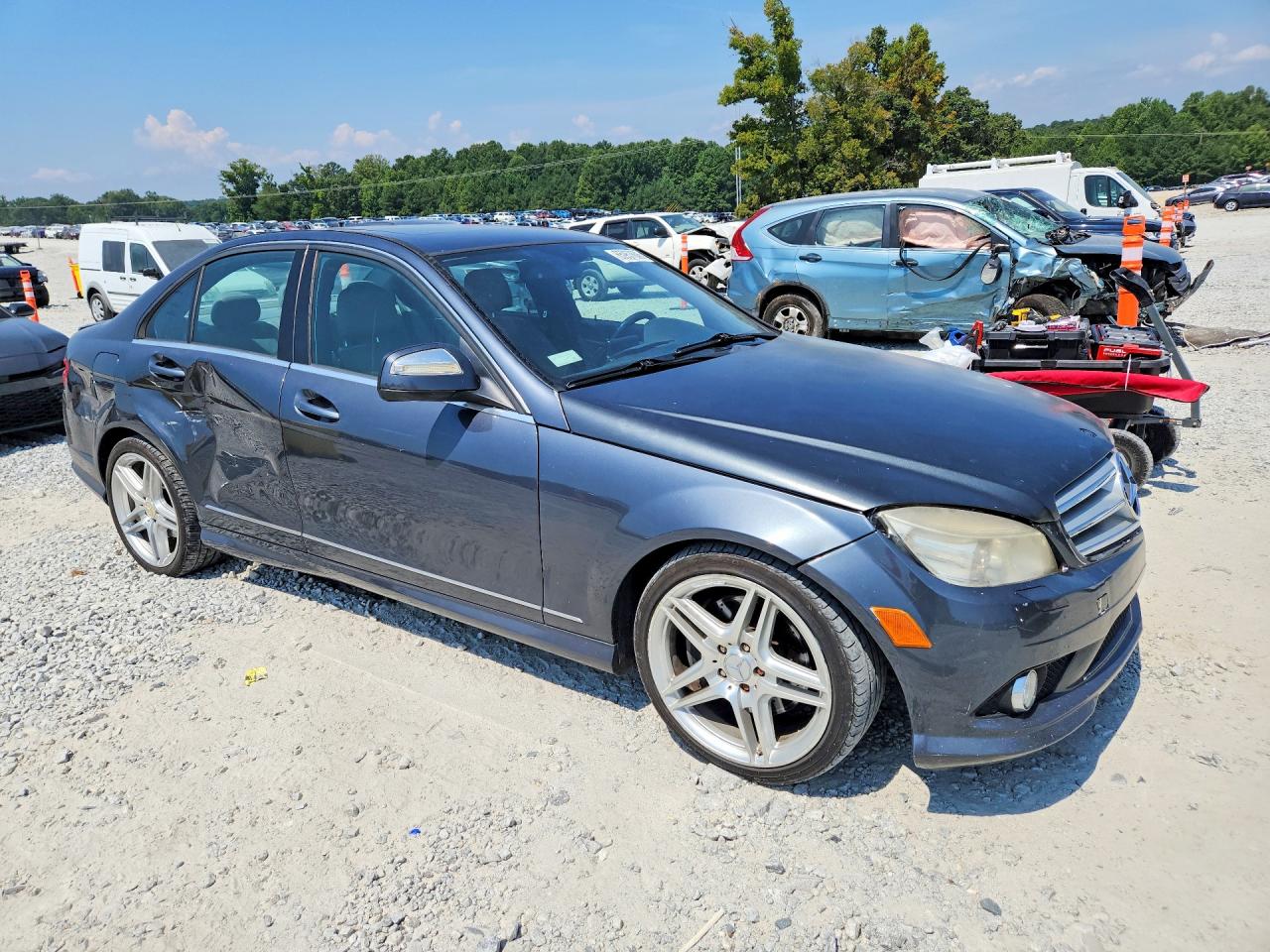 2008 Mercedes-benz C 350 Gray vin: WDDGF56X38R026538