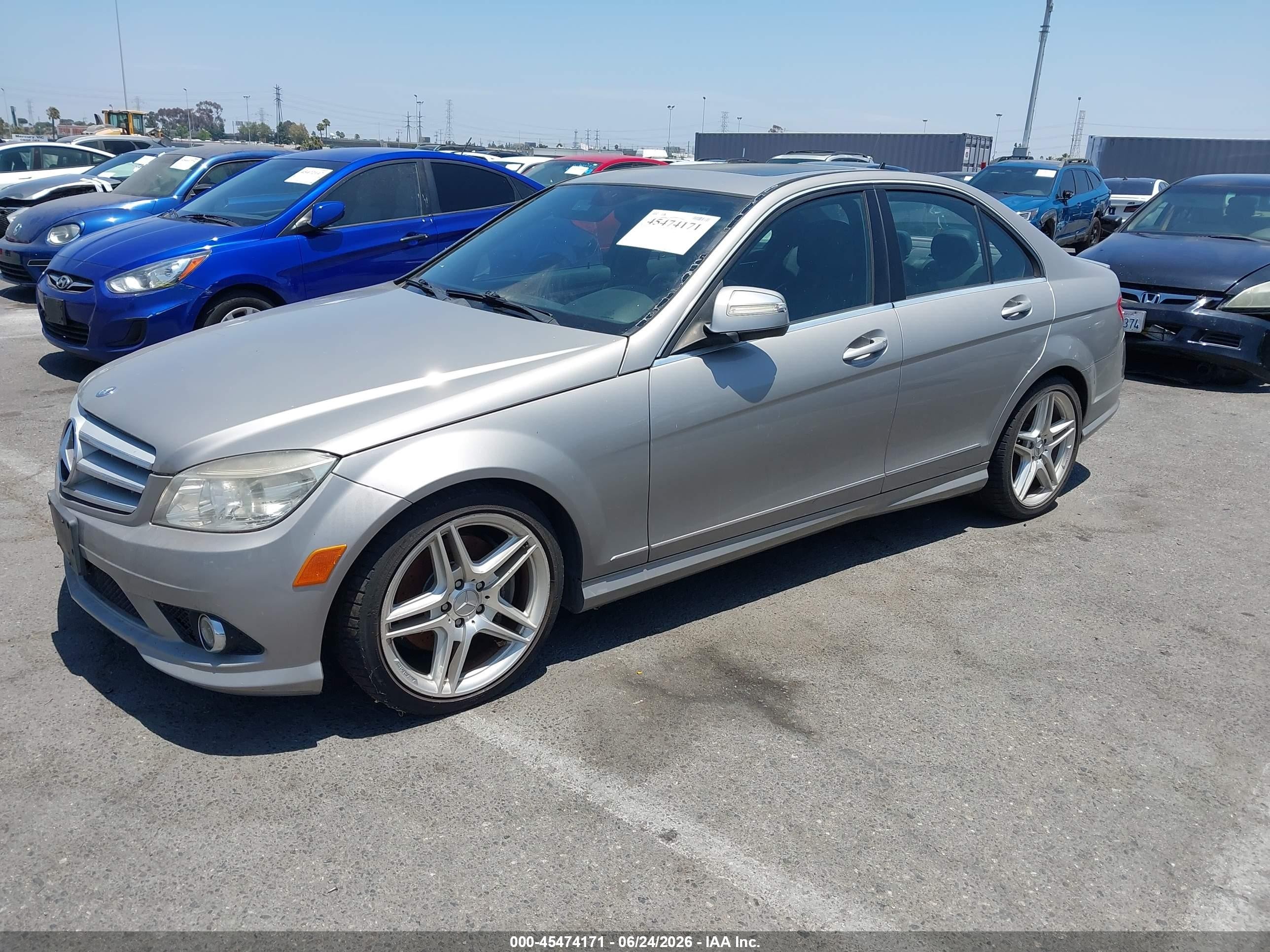 2008 Mercedes-benz C 350 Sport Silver vin: WDDGF56X38R031075