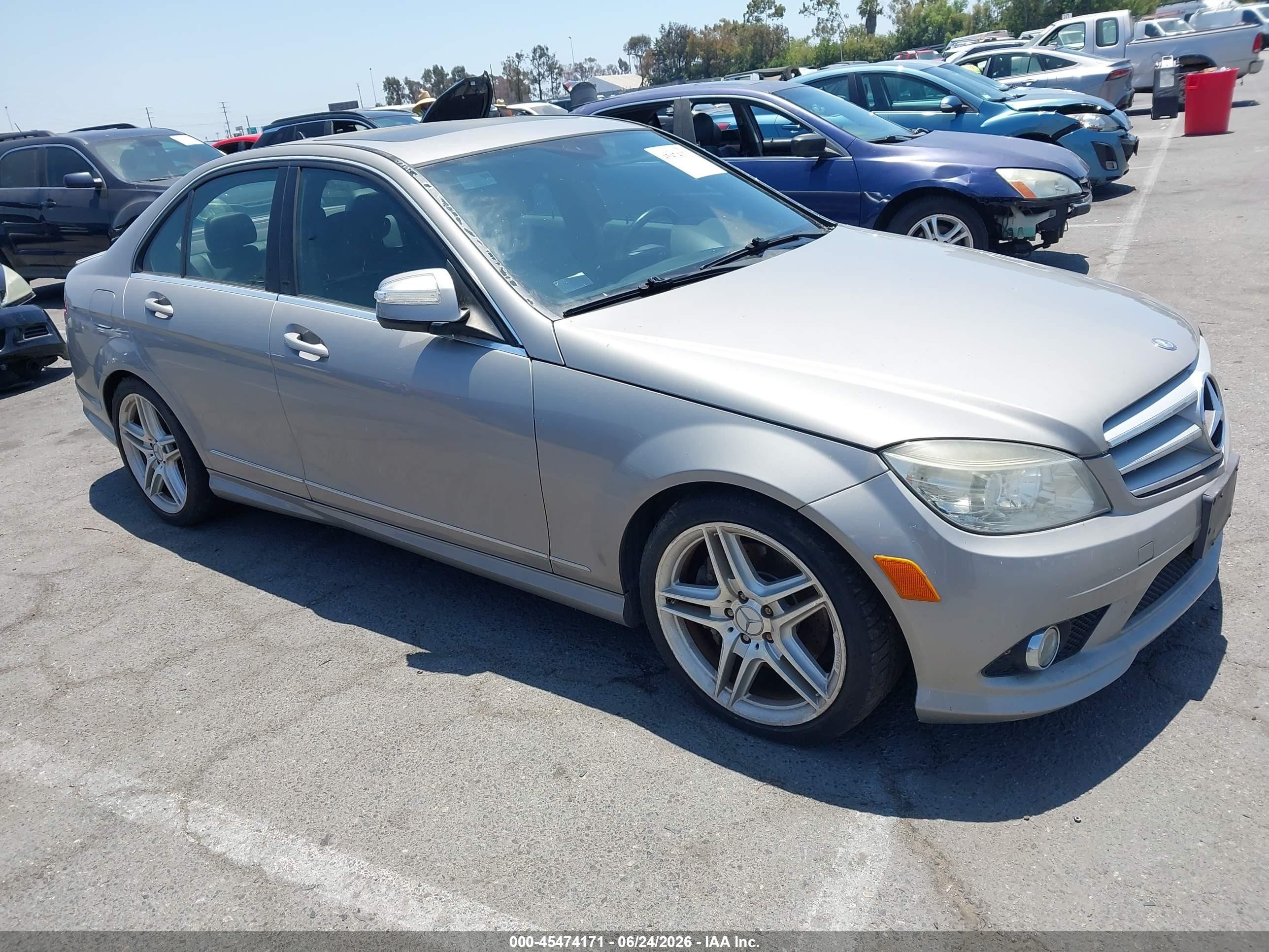 2008 Mercedes-benz C 350 Sport Silver vin: WDDGF56X38R031075