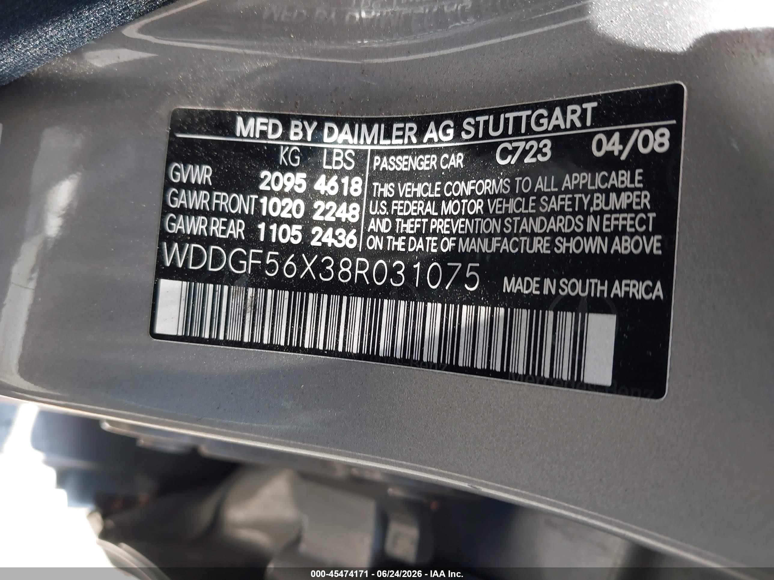 2008 Mercedes-benz C 350 Sport Silver vin: WDDGF56X38R031075