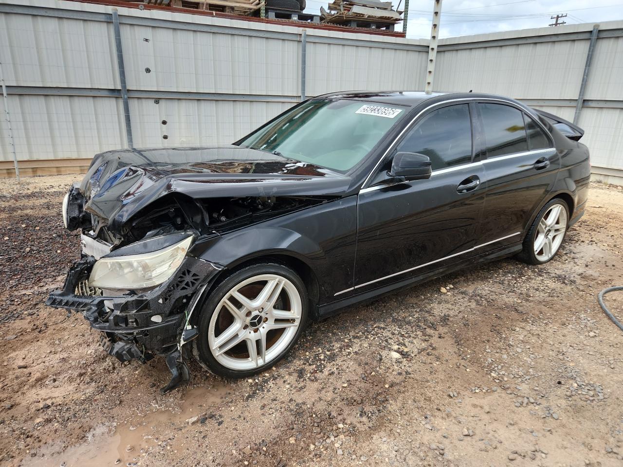2008 Mercedes-benz C 350 Black vin: WDDGF56X48F069285 Damage: Left Front Fender, Misaligned, Repair Required