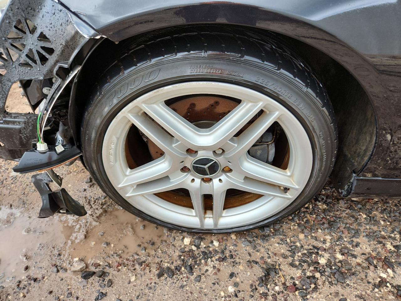 2008 Mercedes-benz C 350 Black vin: WDDGF56X48F069285 Damage: Left Front Wheel, Curb Rash, > 12 Inches