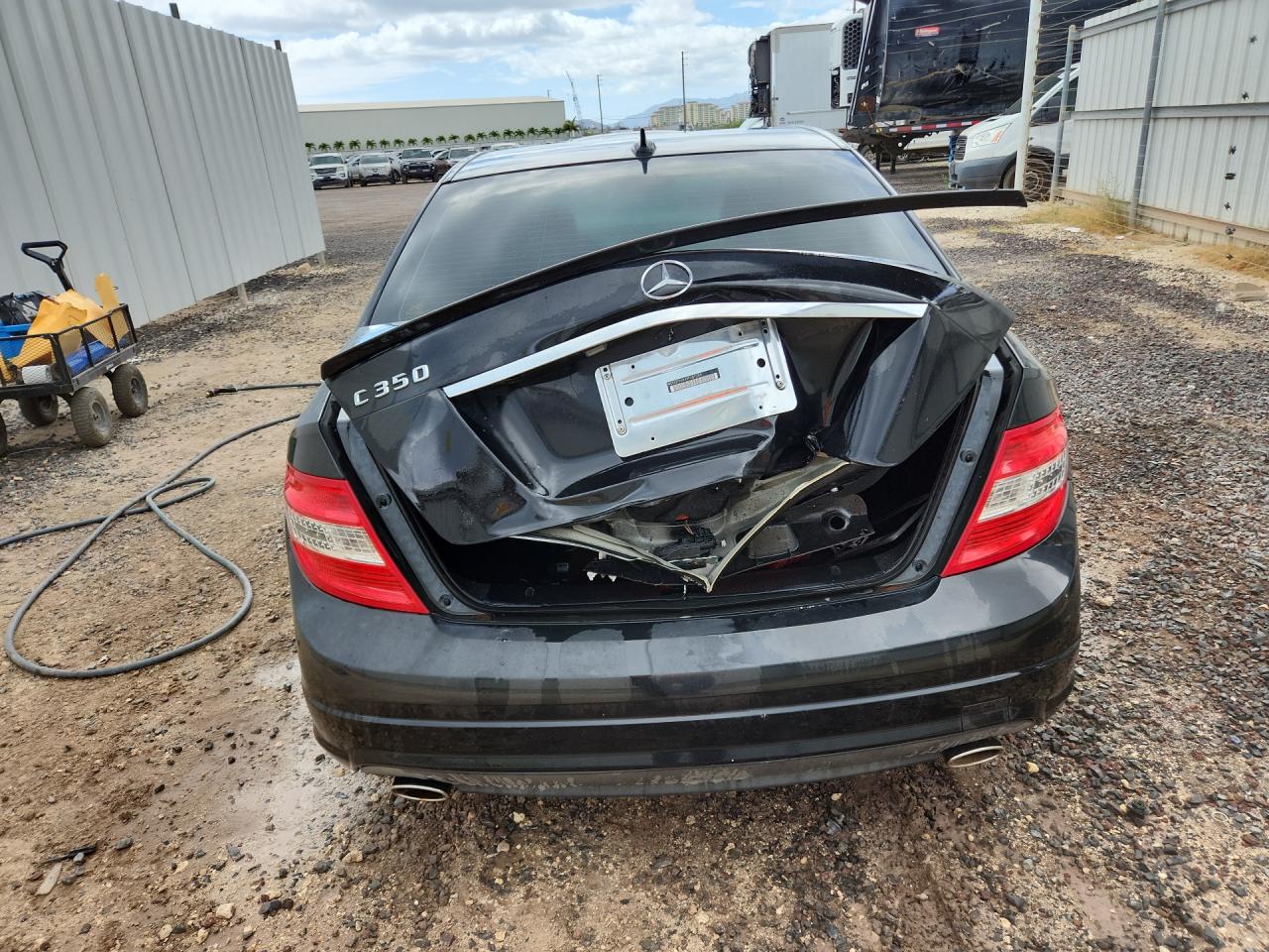 2008 Mercedes-benz C 350 Black vin: WDDGF56X48F069285 Damage: Deck Lid, Broken, Replacement Required