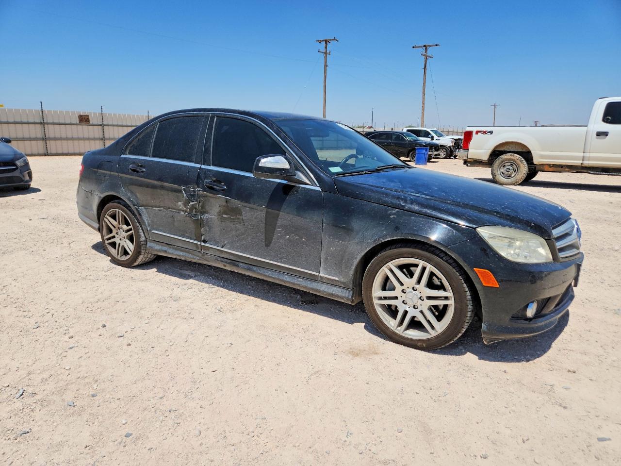 2008 Mercedes-benz C 350 Black vin: WDDGF56X58F039096