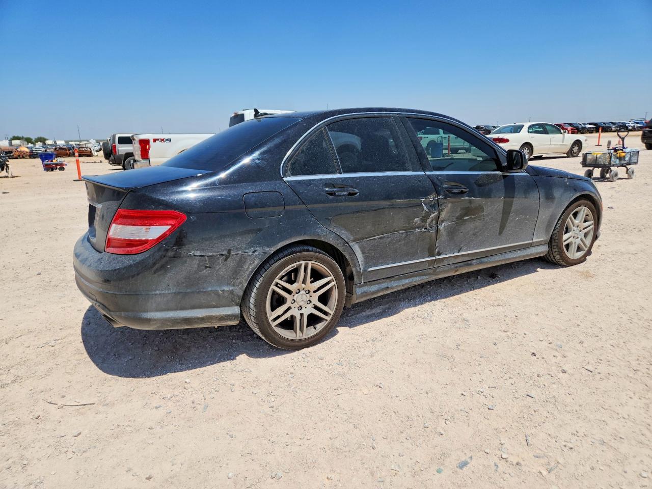 2008 Mercedes-benz C 350 Black vin: WDDGF56X58F039096