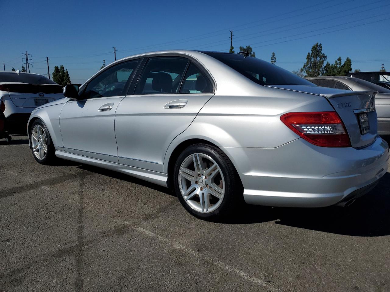 2008 Mercedes-benz C 350 Silver vin: WDDGF56X58F138534