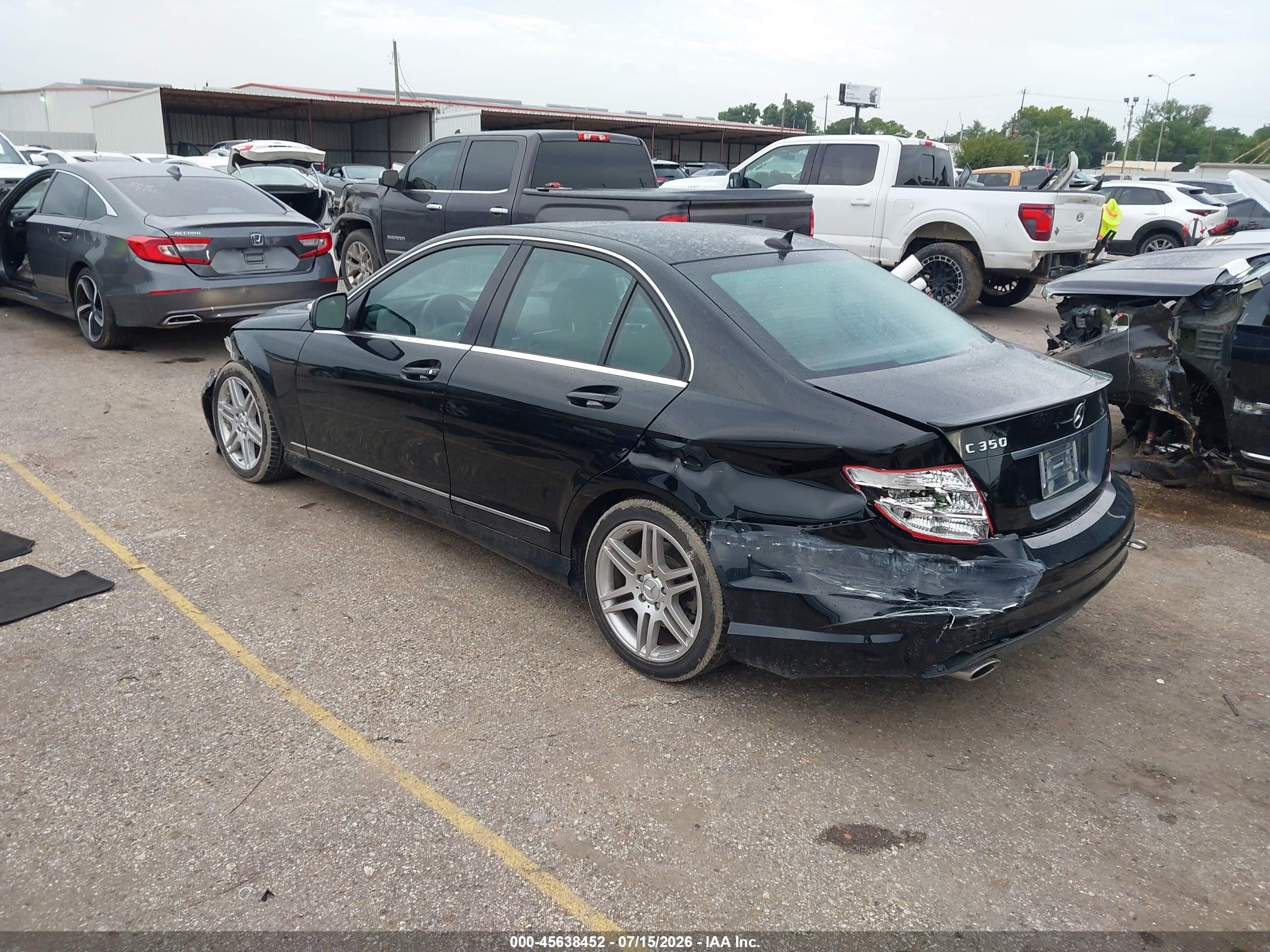 2008 Mercedes-benz C 350 Sport Black vin: WDDGF56X58F155821