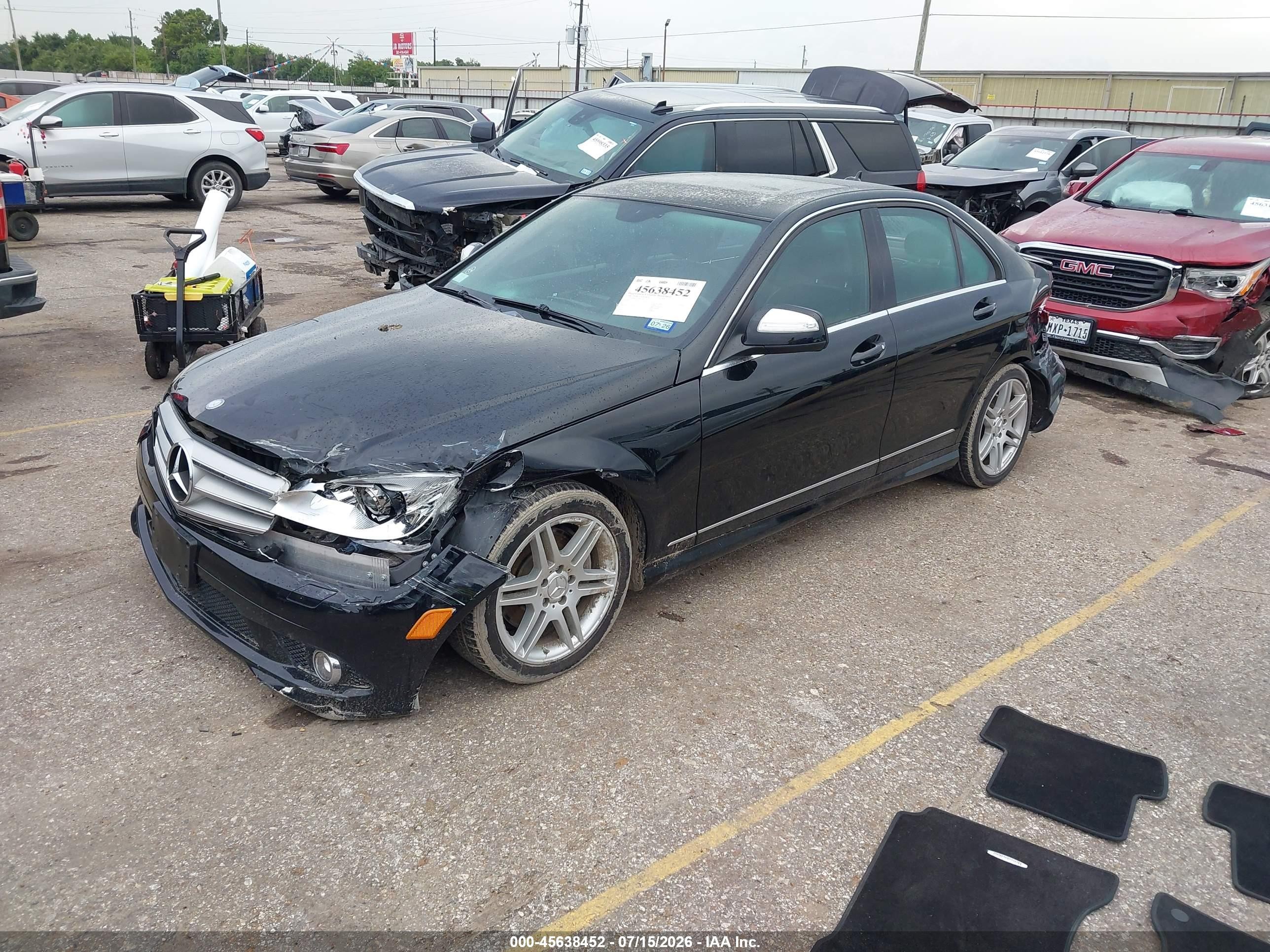 2008 Mercedes-benz C 350 Sport Black vin: WDDGF56X58F155821
