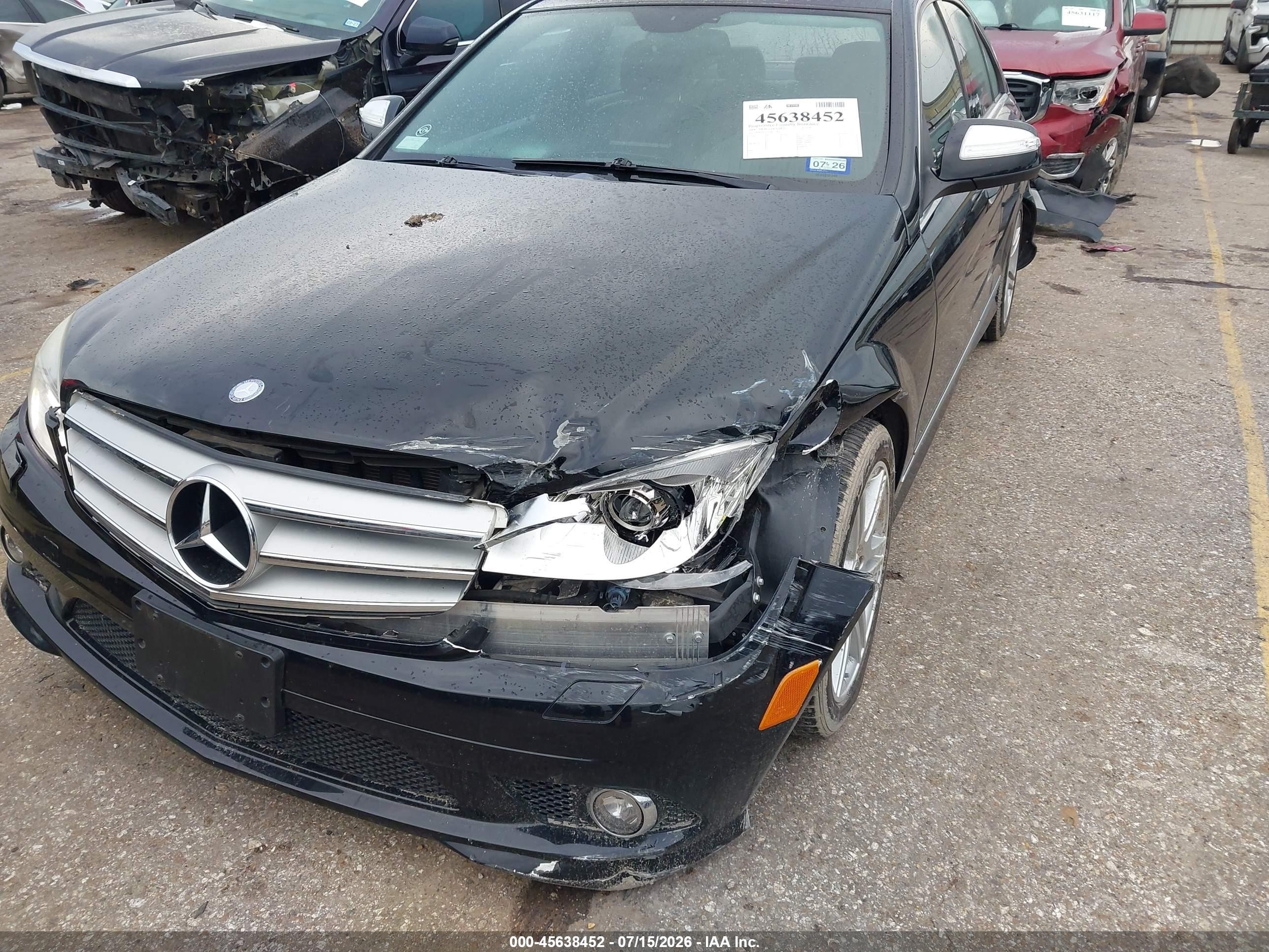 2008 Mercedes-benz C 350 Sport Black vin: WDDGF56X58F155821