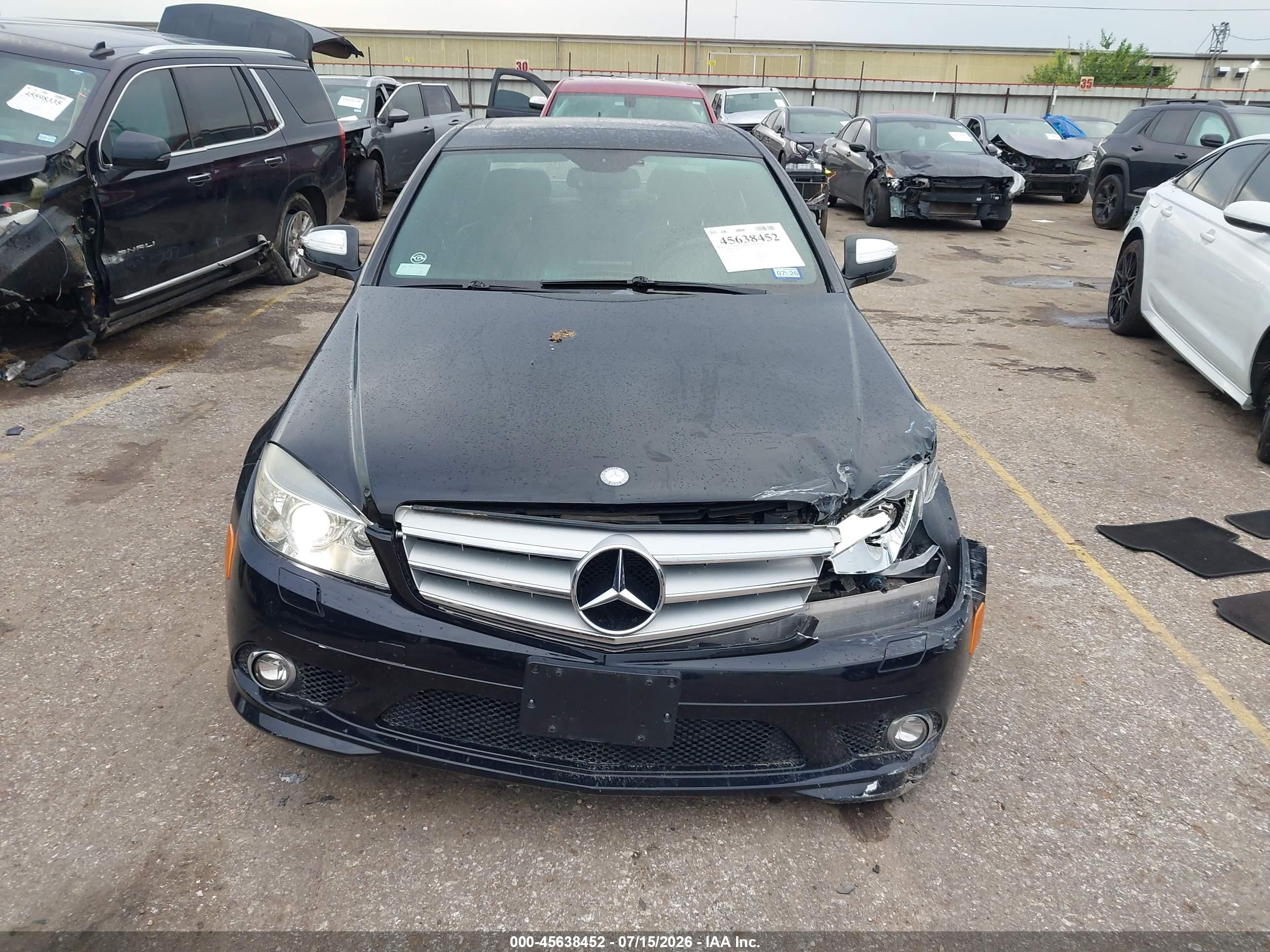 2008 Mercedes-benz C 350 Sport Black vin: WDDGF56X58F155821