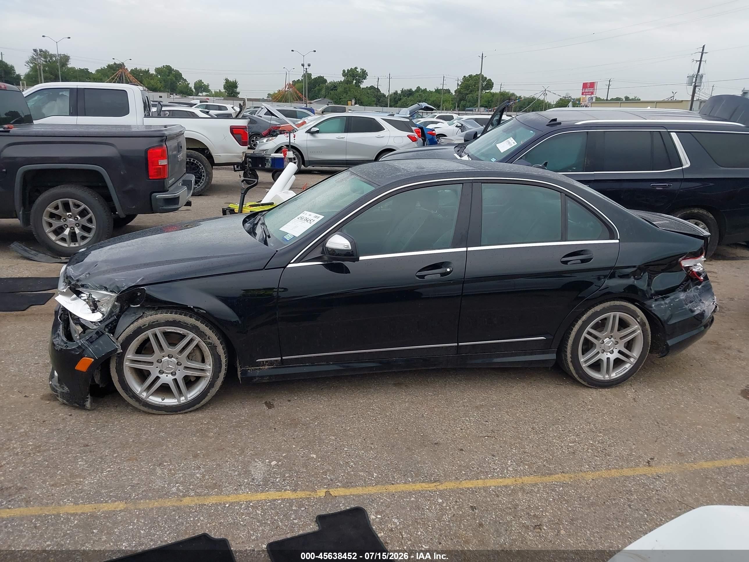 2008 Mercedes-benz C 350 Sport Black vin: WDDGF56X58F155821