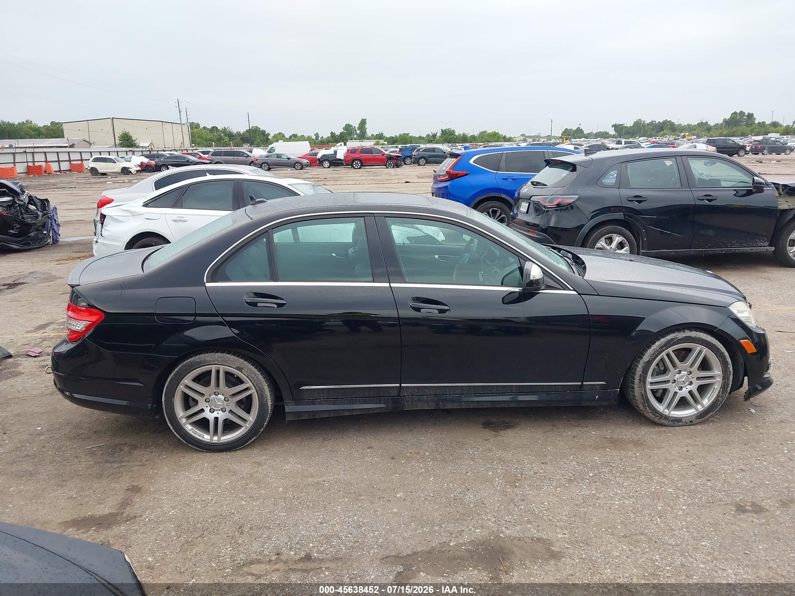 2008 Mercedes-benz C 350 Sport Black vin: WDDGF56X58F155821