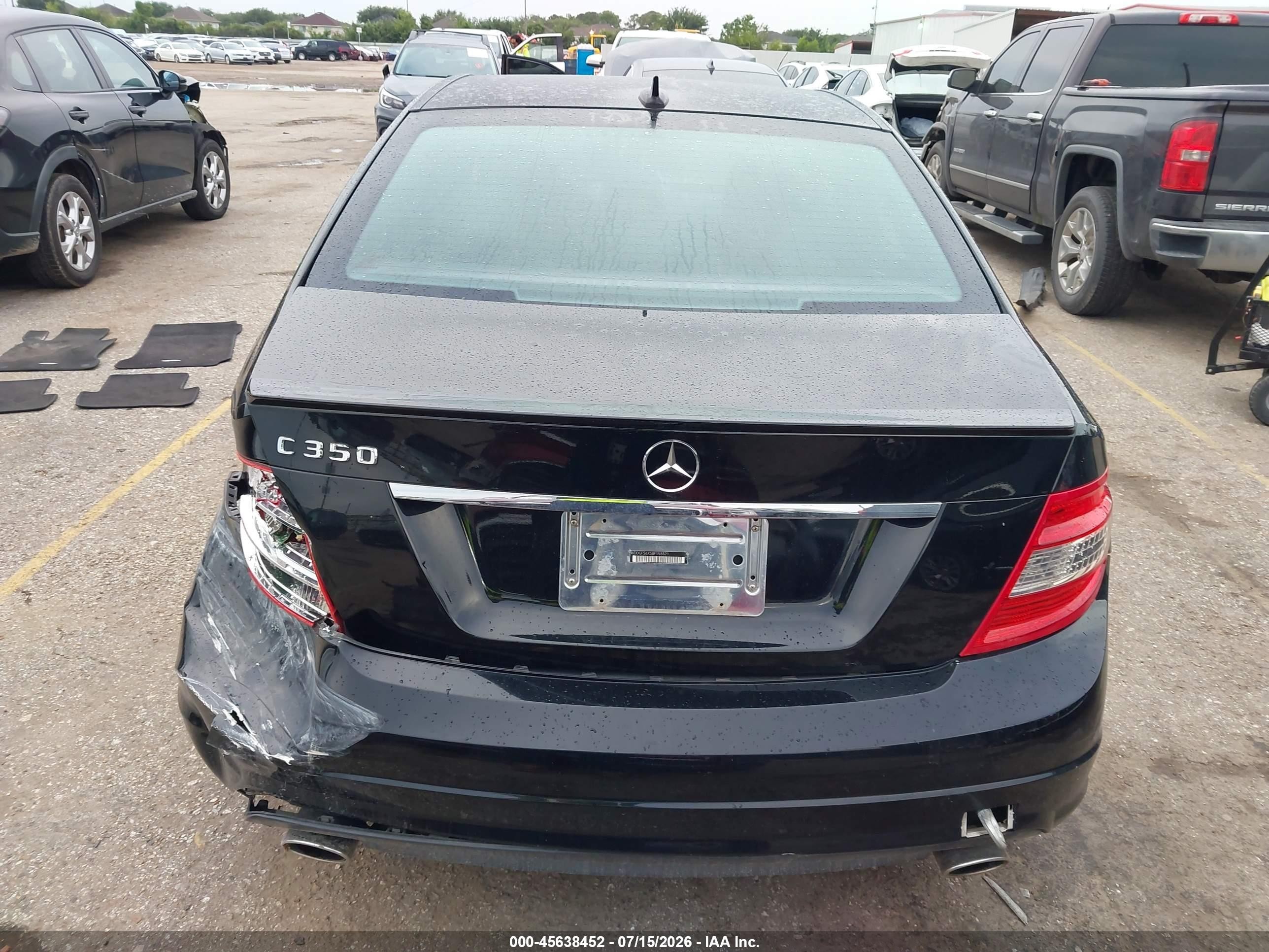 2008 Mercedes-benz C 350 Sport Black vin: WDDGF56X58F155821
