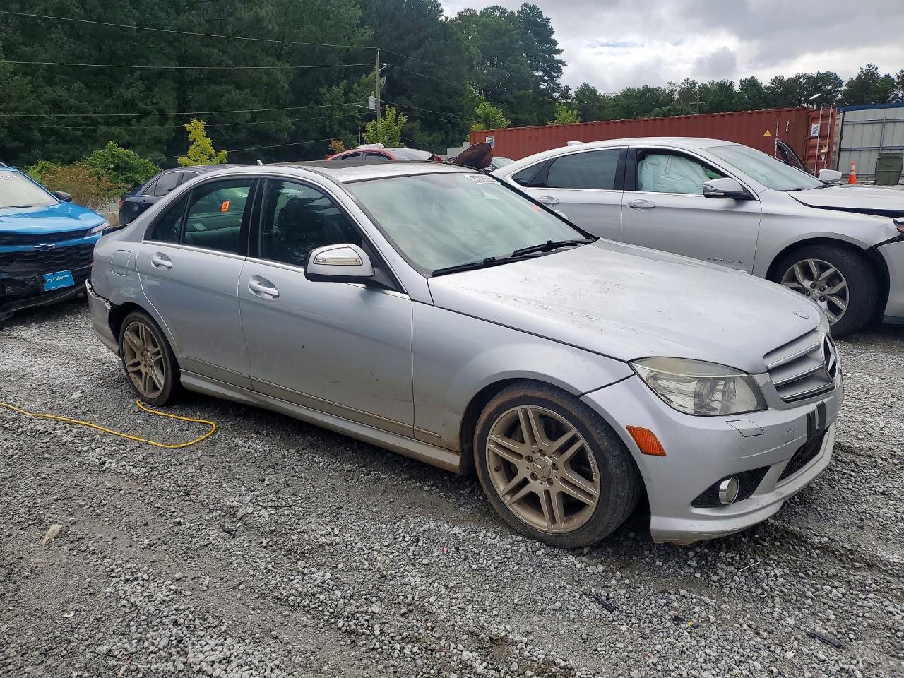2008 Mercedes-benz C 350 Silver vin: WDDGF56X58R030381