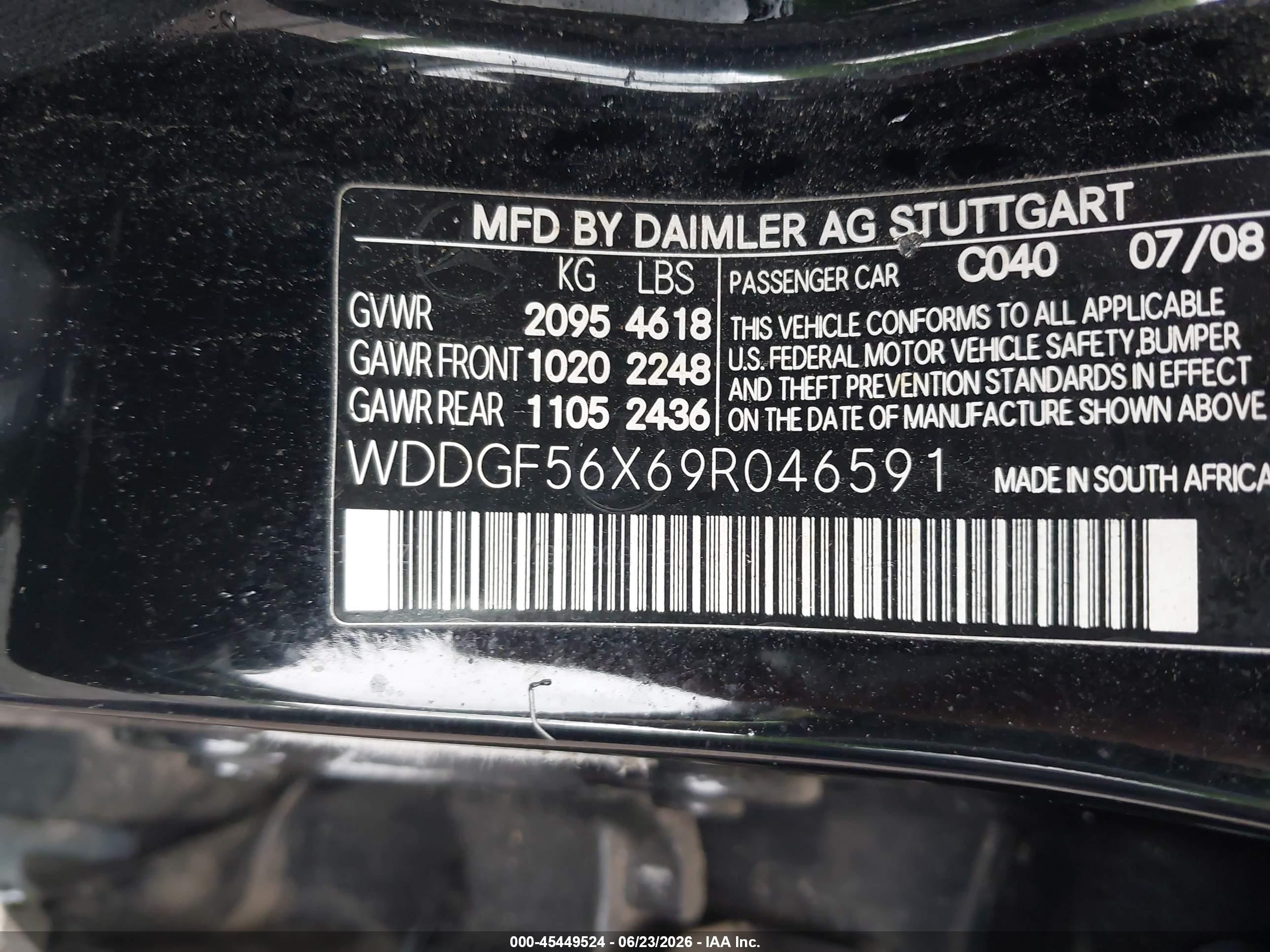2009 Mercedes-benz C 350 Sport Черный vin: WDDGF56X69R046591