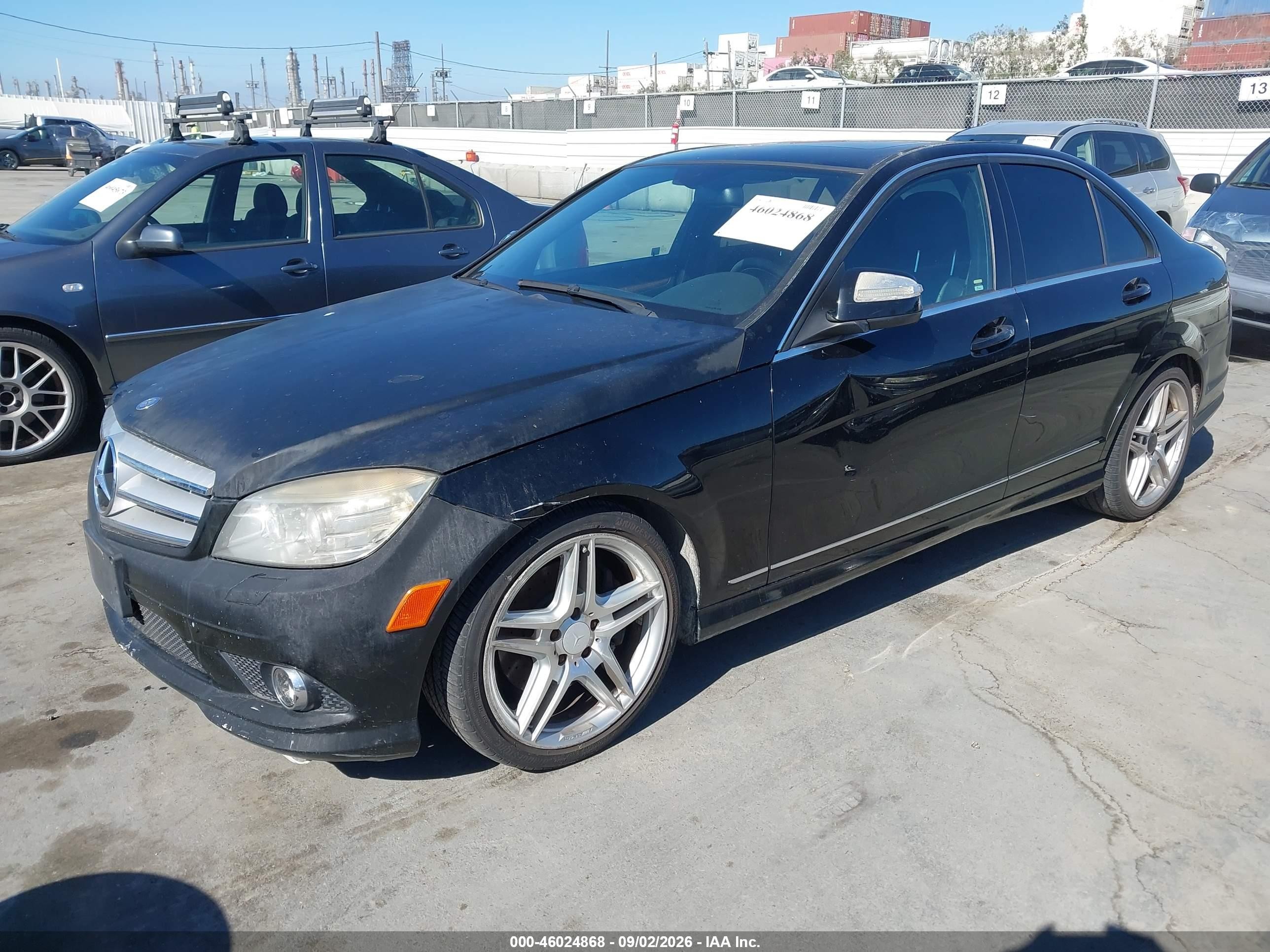 2009 Mercedes-benz C 350 Sport Black vin: WDDGF56X69R064220