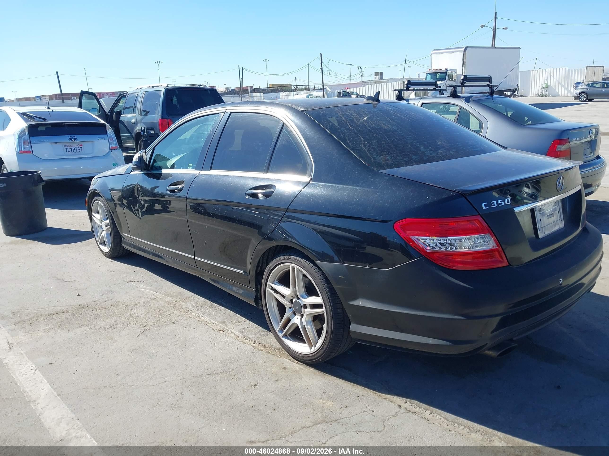 2009 Mercedes-benz C 350 Sport Black vin: WDDGF56X69R064220