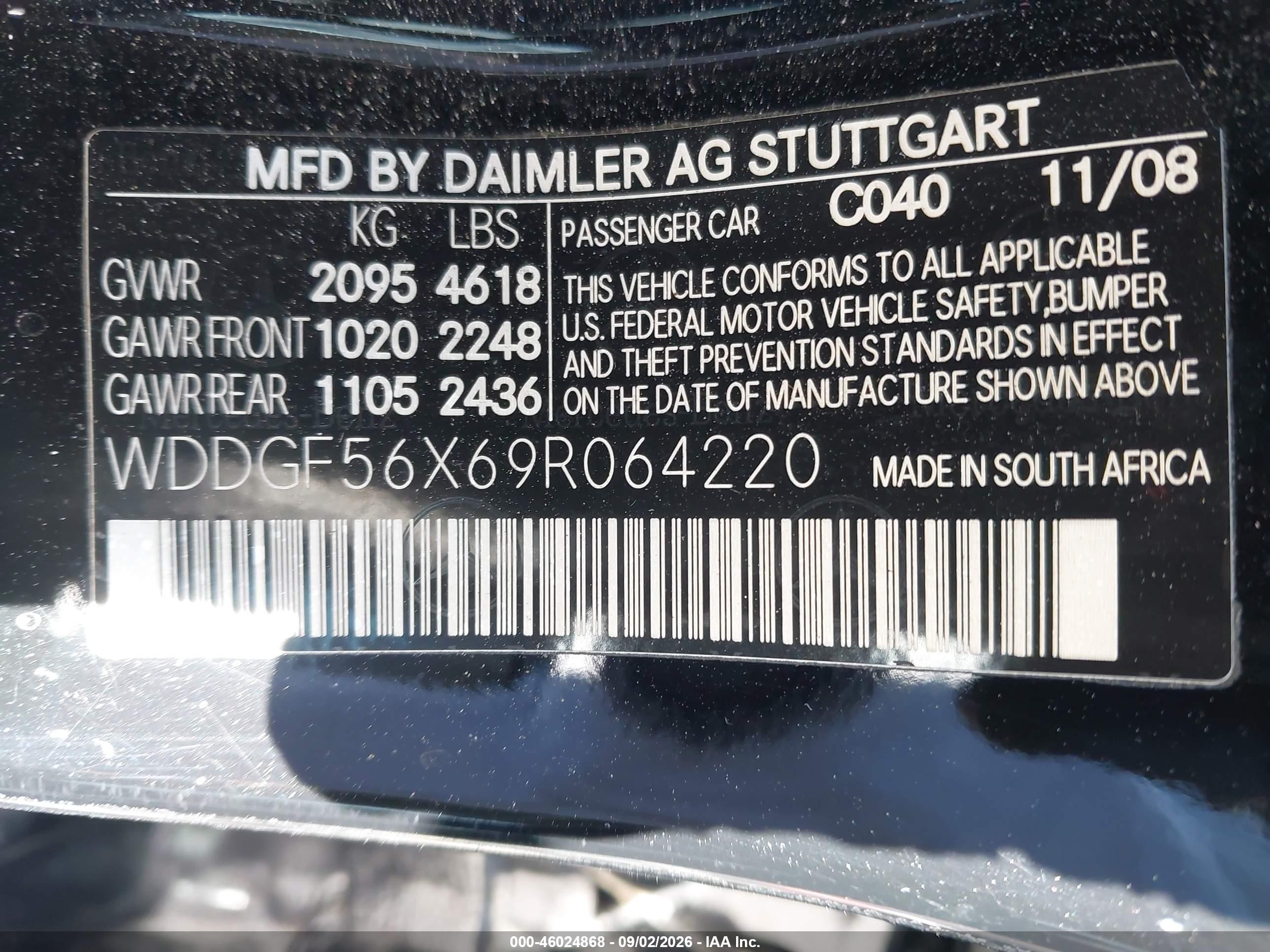 2009 Mercedes-benz C 350 Sport Black vin: WDDGF56X69R064220