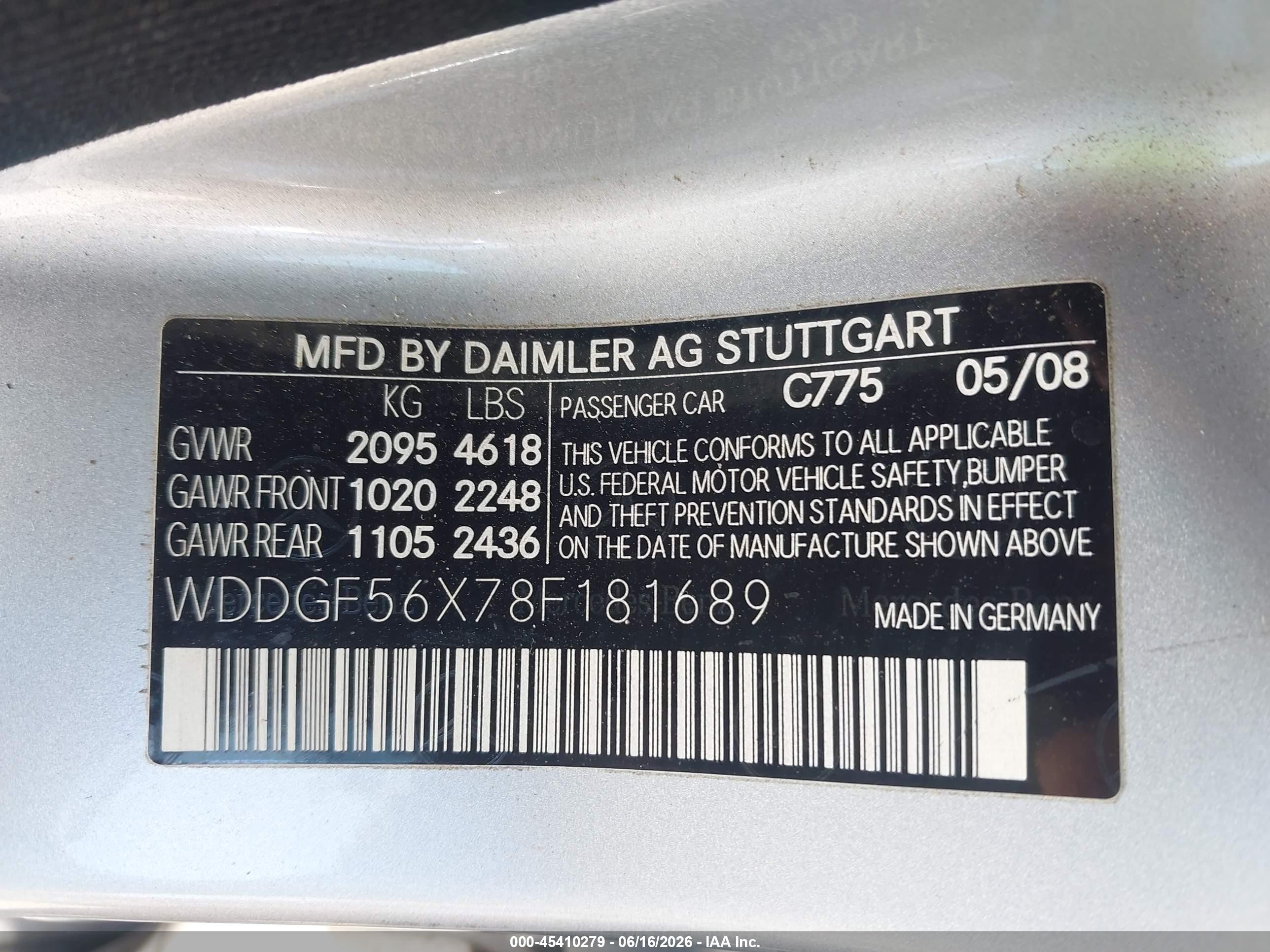 2008 Mercedes-benz C 350 Sport Silver vin: WDDGF56X78F181689