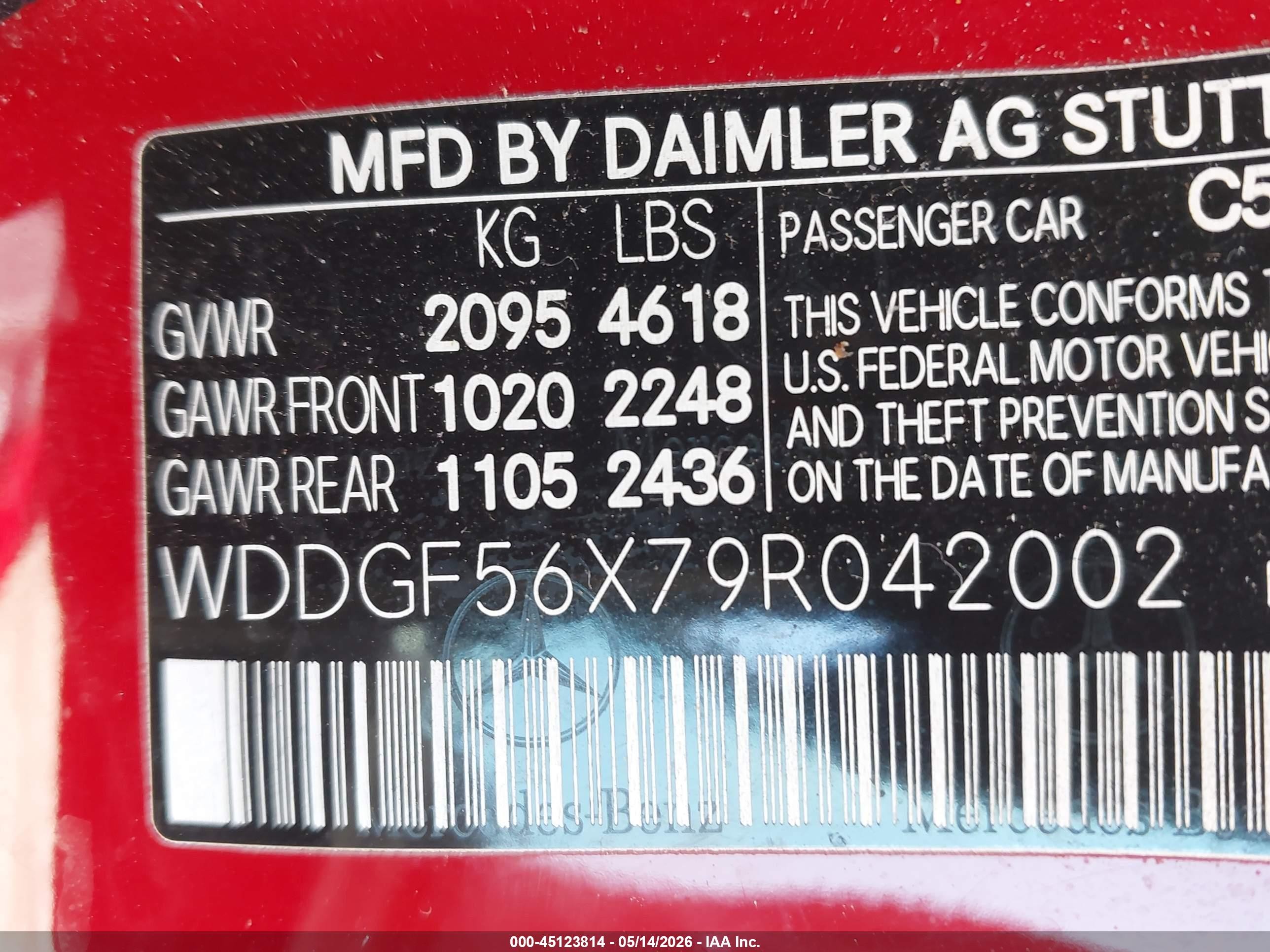 2009 Mercedes-benz C 350 Sport Red vin: WDDGF56X79R042002