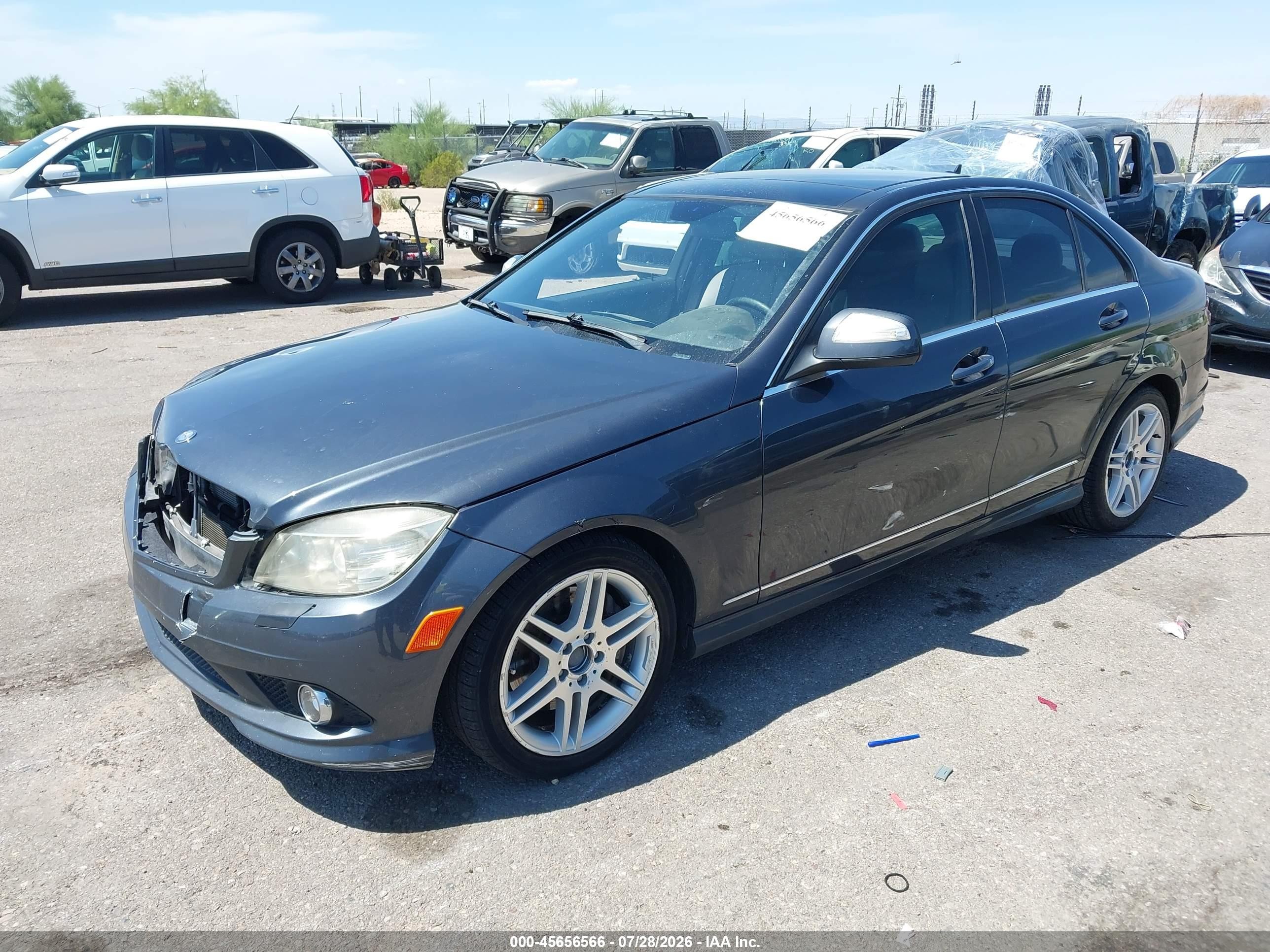 2008 Mercedes-benz C 350 Sport Gray vin: WDDGF56X98F102281