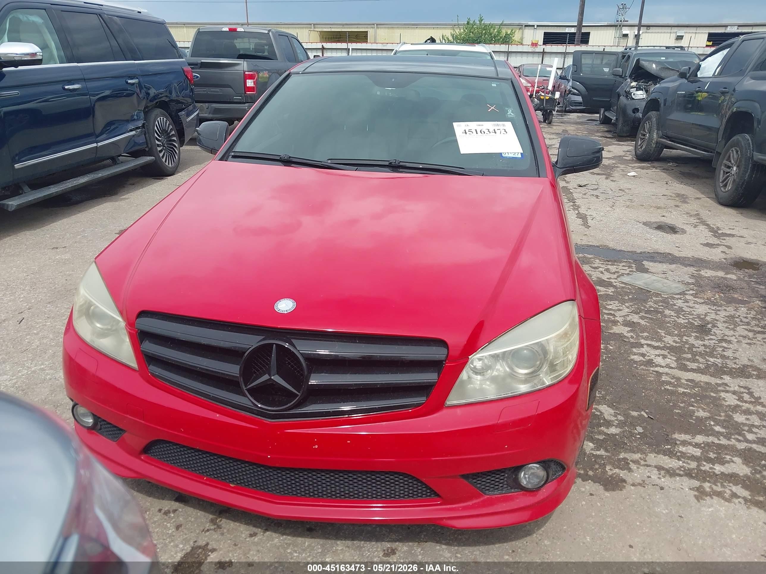 2008 Mercedes-benz C 350 Sport Red vin: WDDGF56XX8F056105