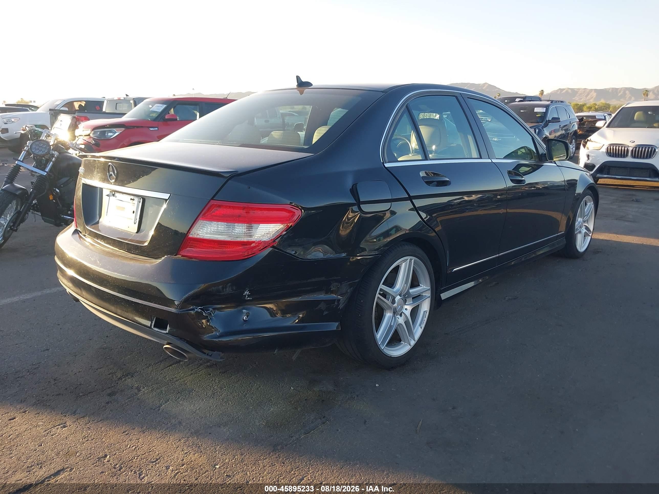 2008 Mercedes-benz C 350 Sport Black vin: WDDGF56XX8F104895