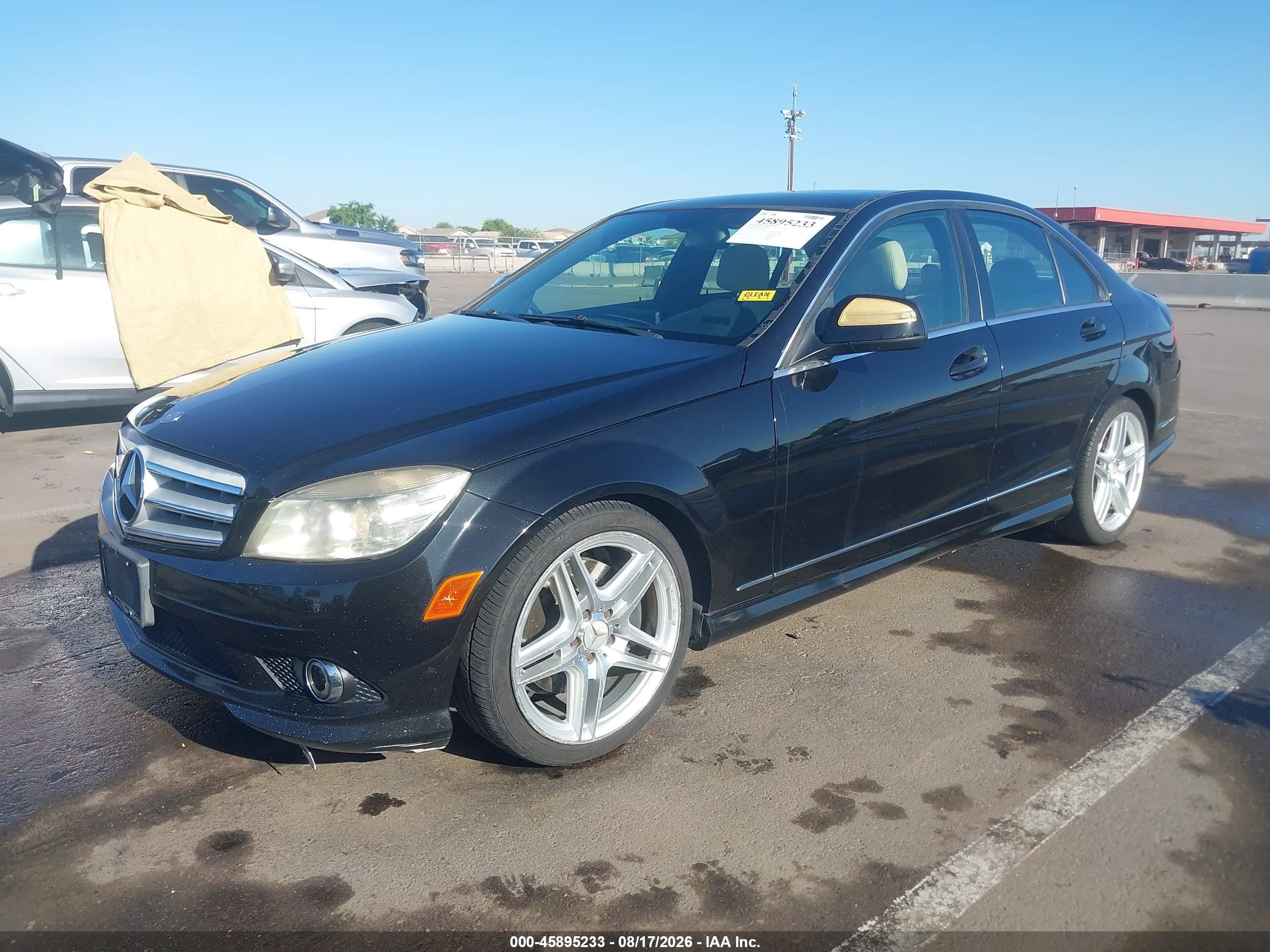 2008 Mercedes-benz C 350 Sport Black vin: WDDGF56XX8F104895