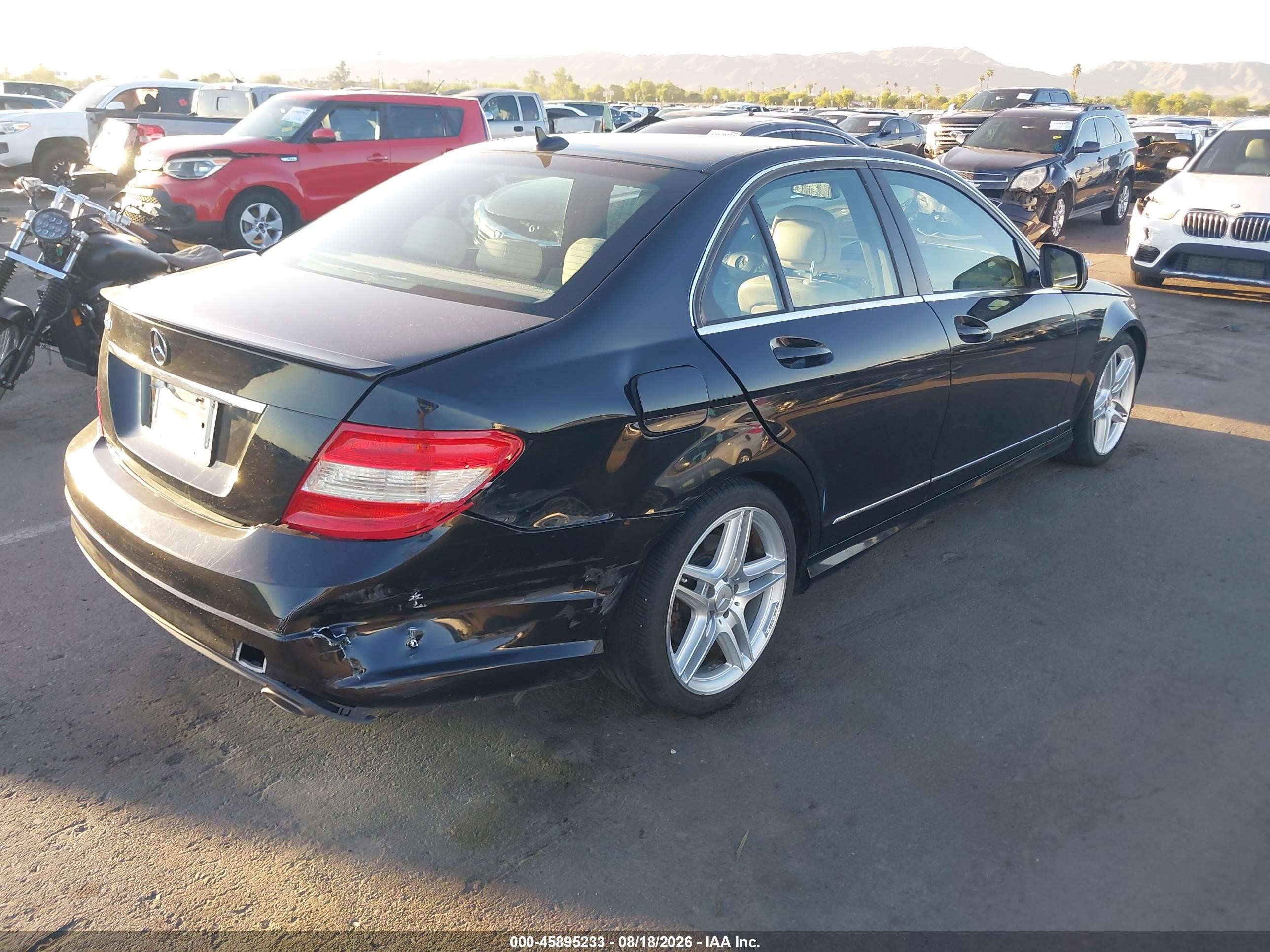 2008 Mercedes-benz C 350 Sport Black vin: WDDGF56XX8F104895