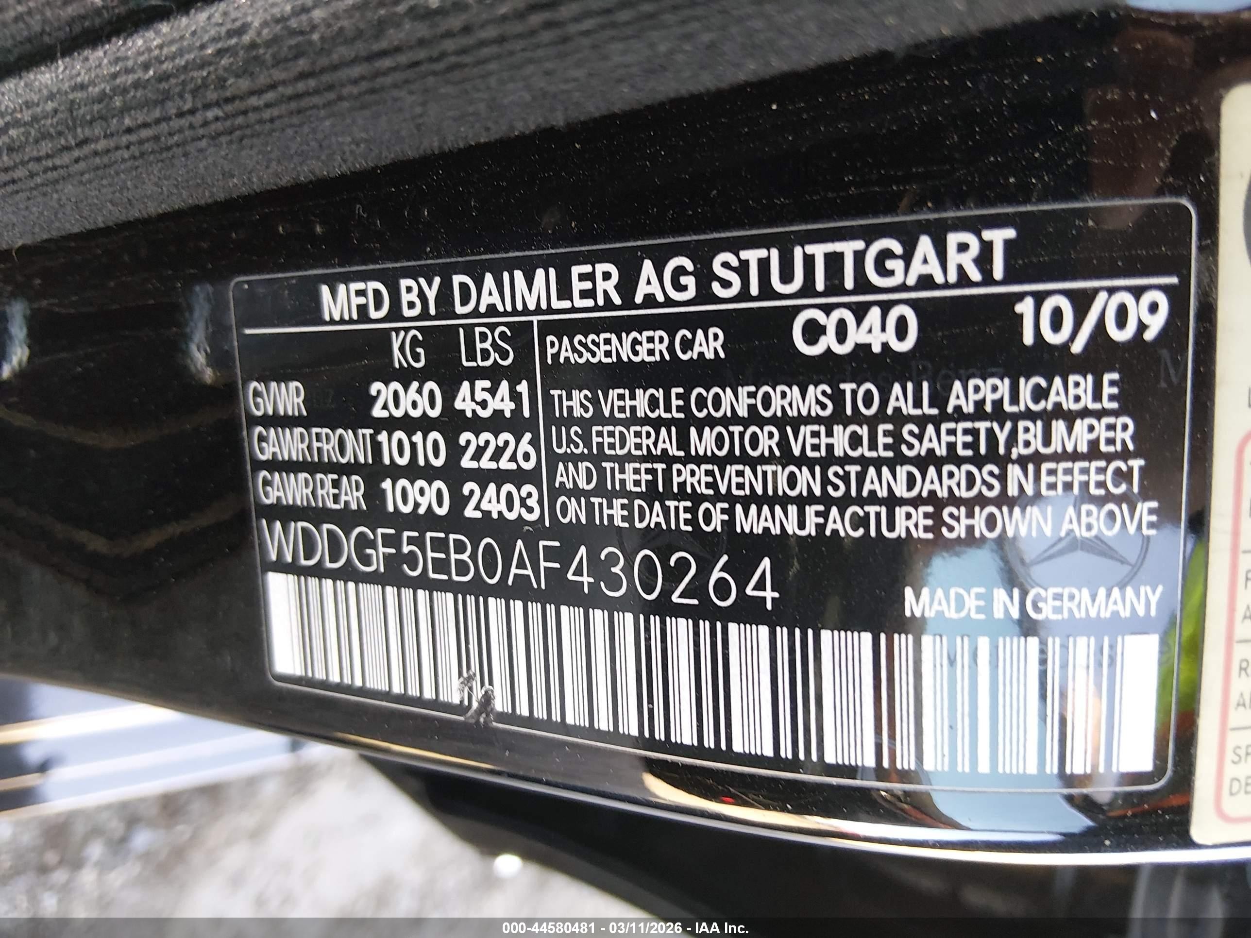 2010 Mercedes-benz C 300 Luxury/sport Black vin: WDDGF5EB0AF430264