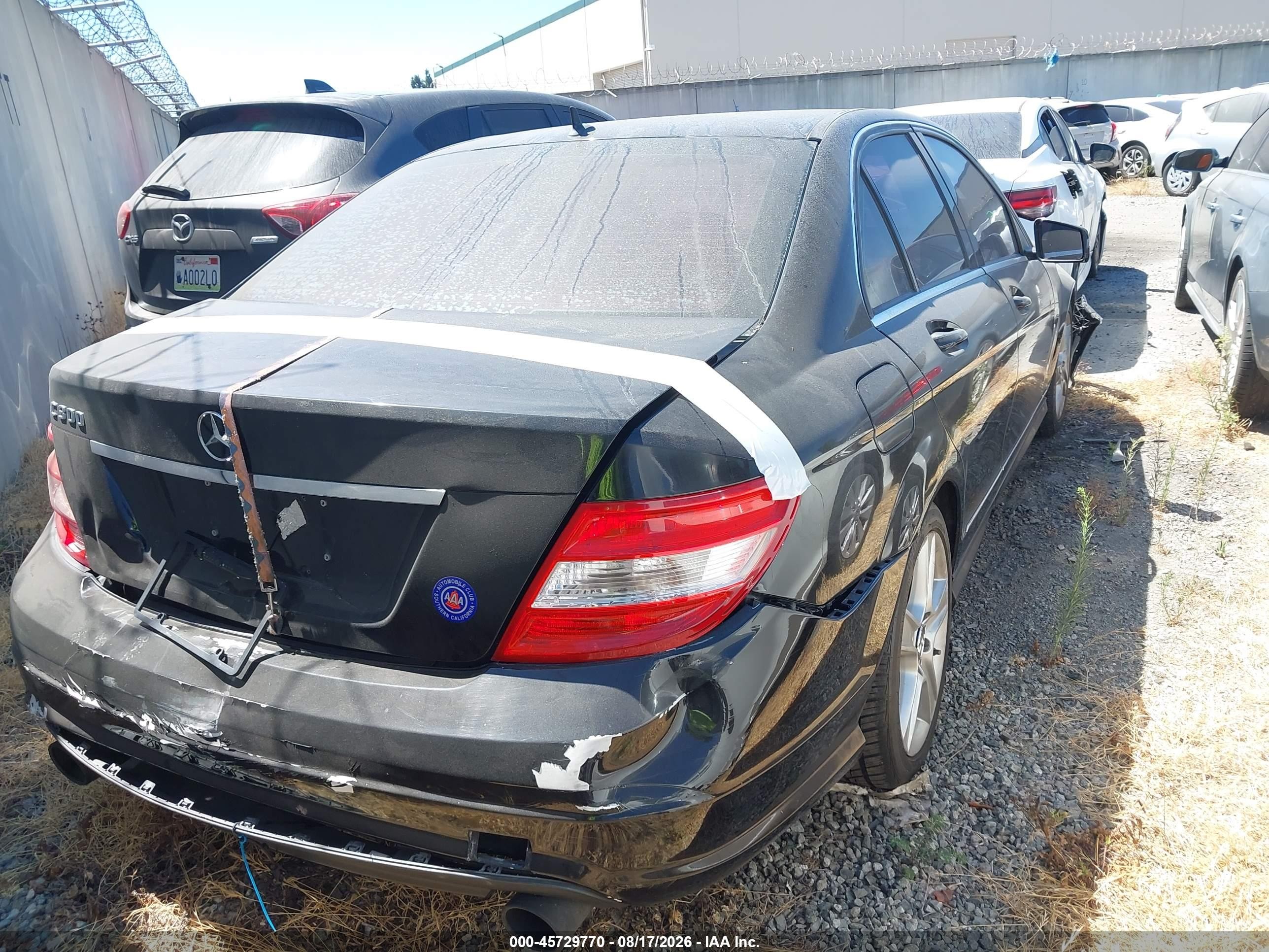 2010 Mercedes-benz C 300 Luxury/sport Black vin: WDDGF5EB0AR109338