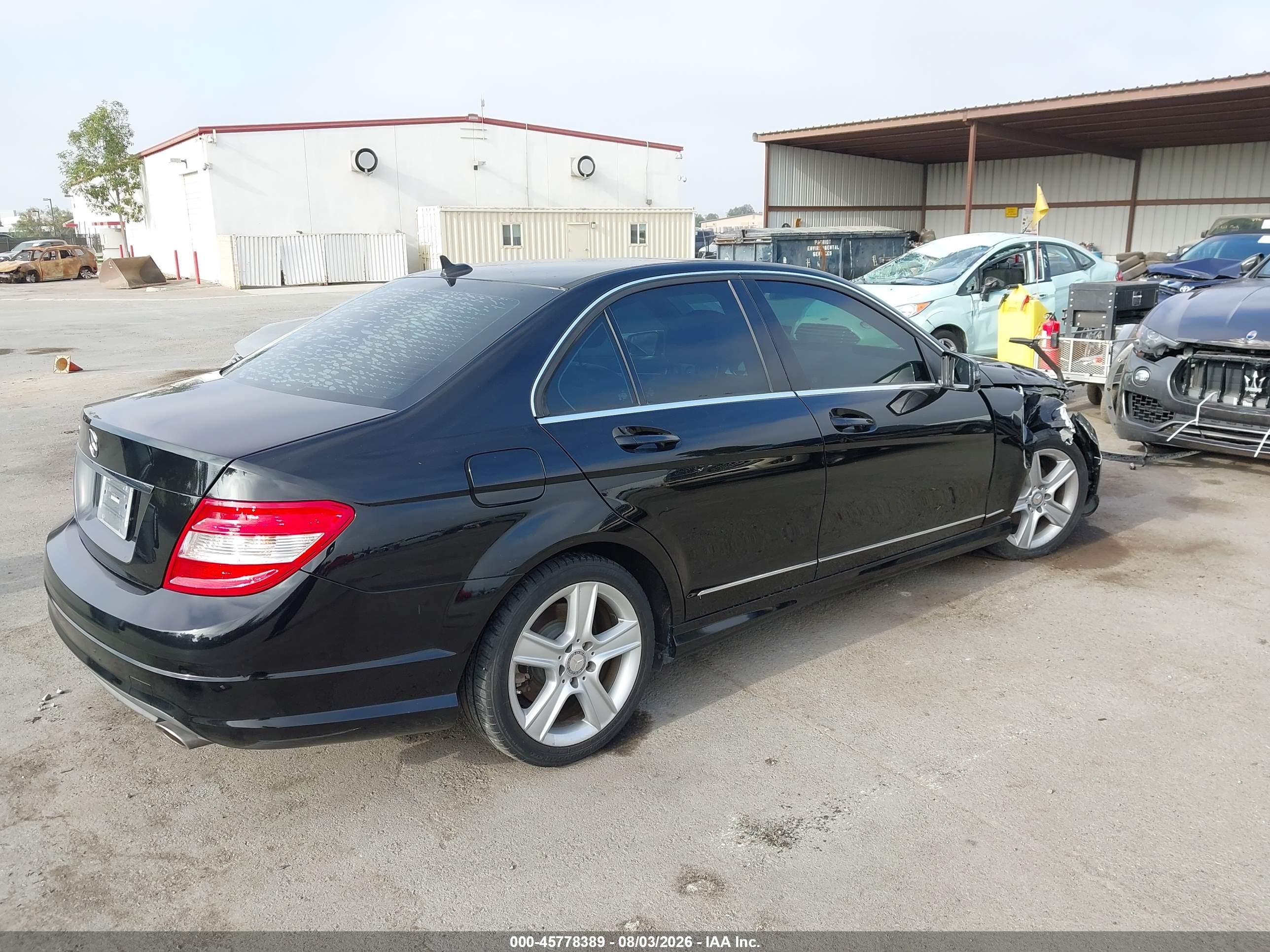 2011 Mercedes-benz C 300 Sport Black vin: WDDGF5EB0BF630465