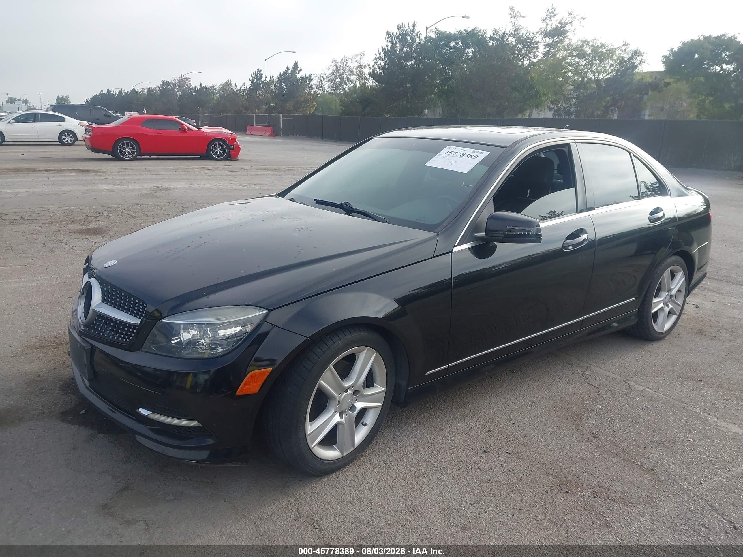 2011 Mercedes-benz C 300 Sport Black vin: WDDGF5EB0BF630465