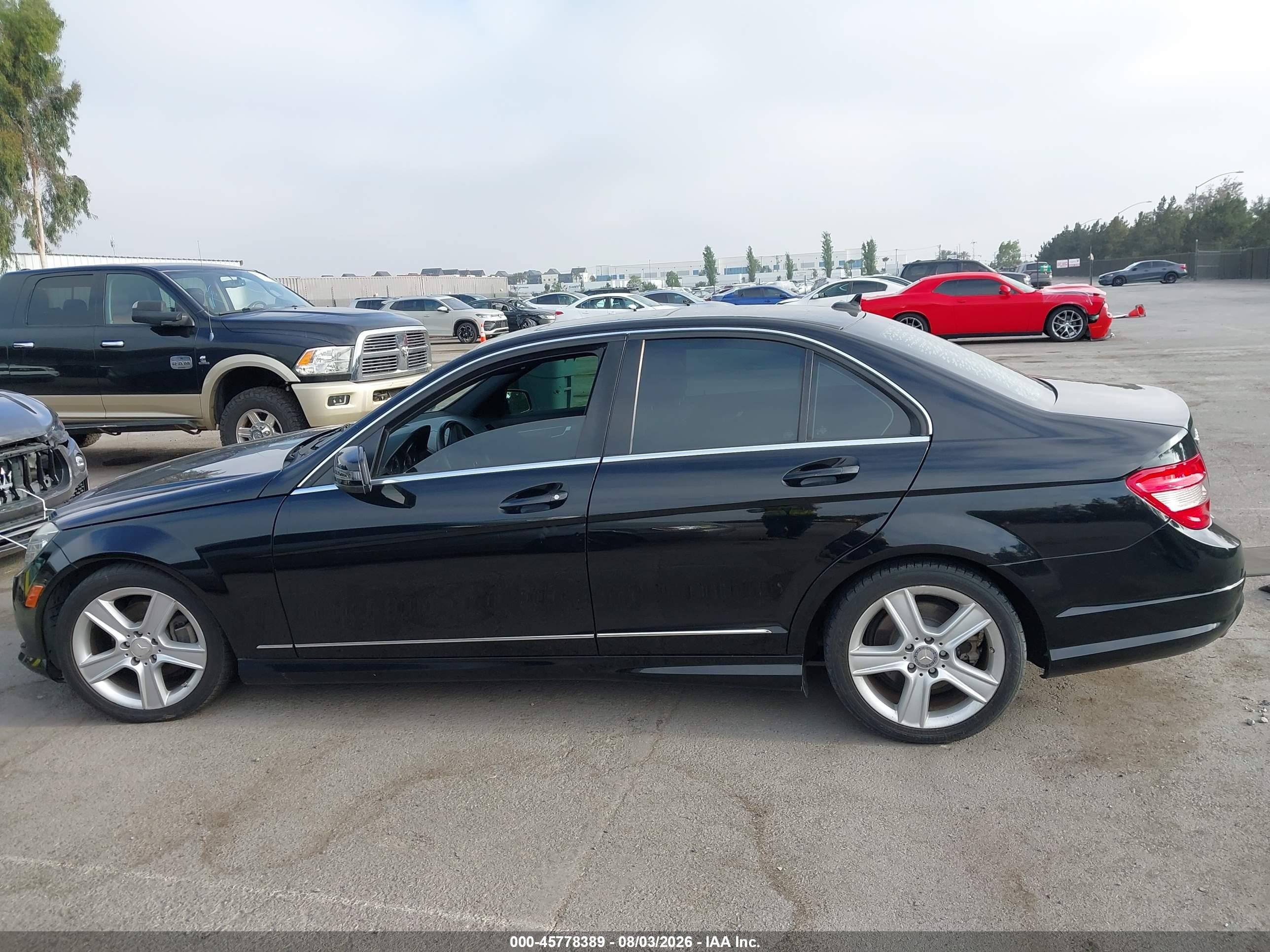 2011 Mercedes-benz C 300 Sport Black vin: WDDGF5EB0BF630465