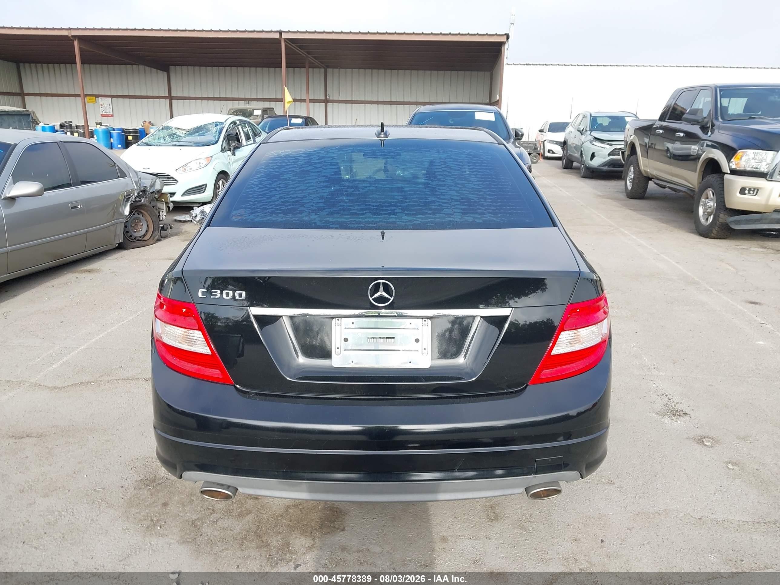 2011 Mercedes-benz C 300 Sport Black vin: WDDGF5EB0BF630465