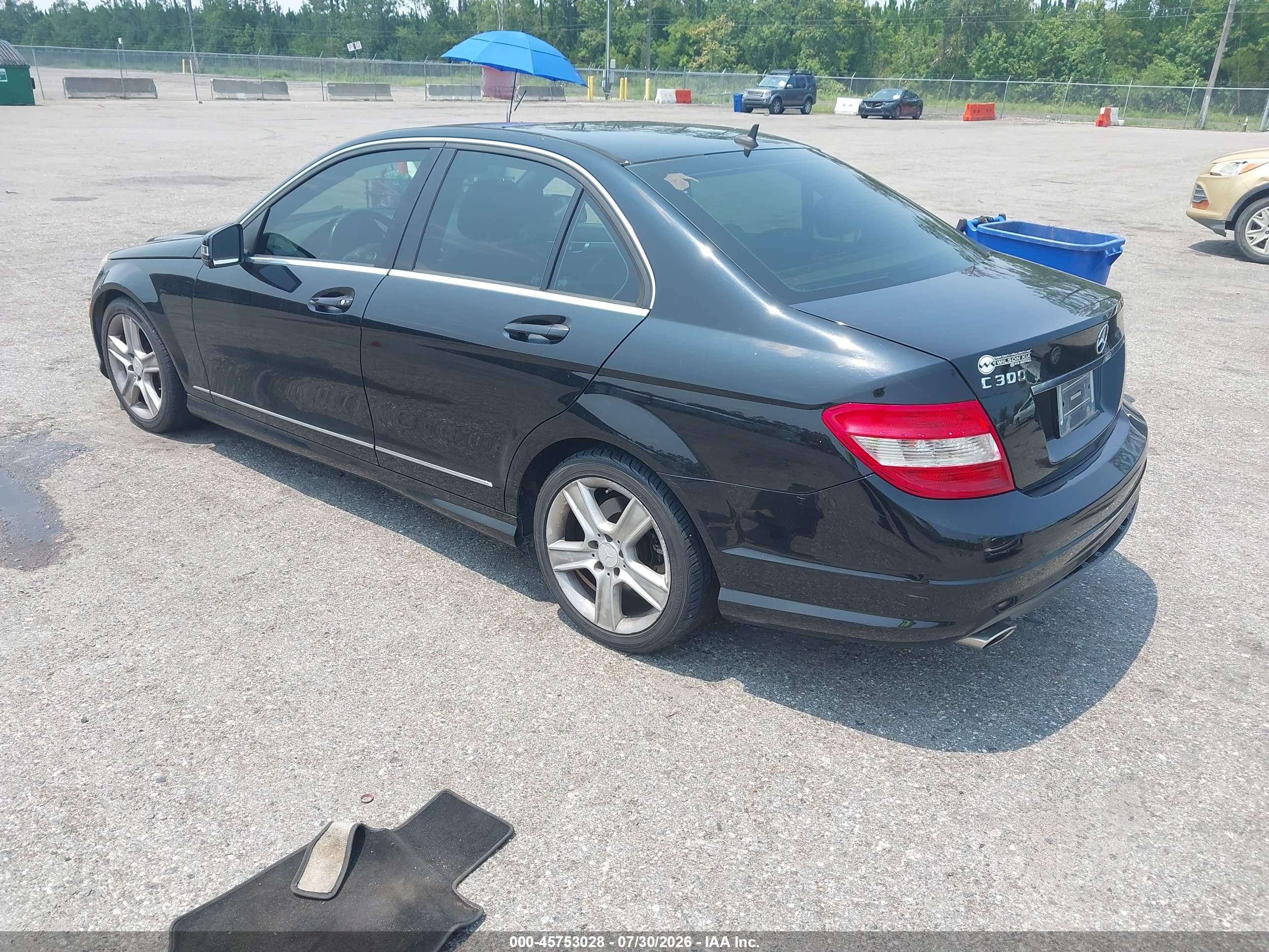 2011 Mercedes-benz C 300 Sport Black vin: WDDGF5EB0BR142079