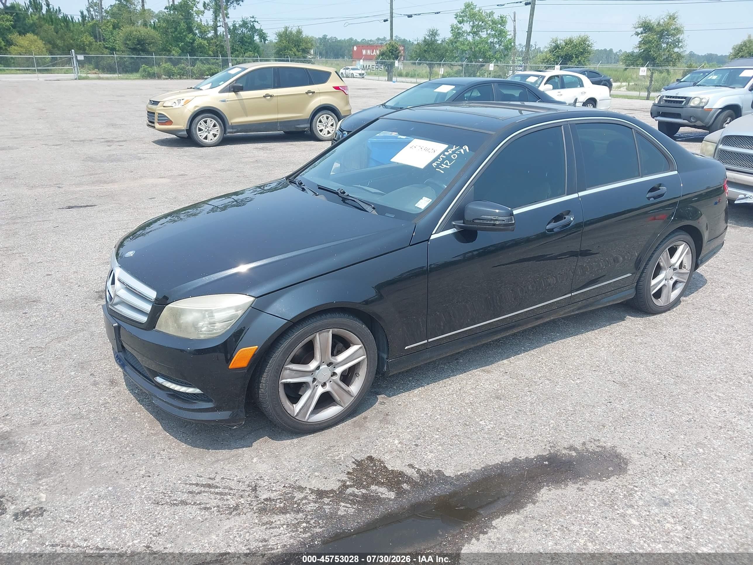 2011 Mercedes-benz C 300 Sport Black vin: WDDGF5EB0BR142079