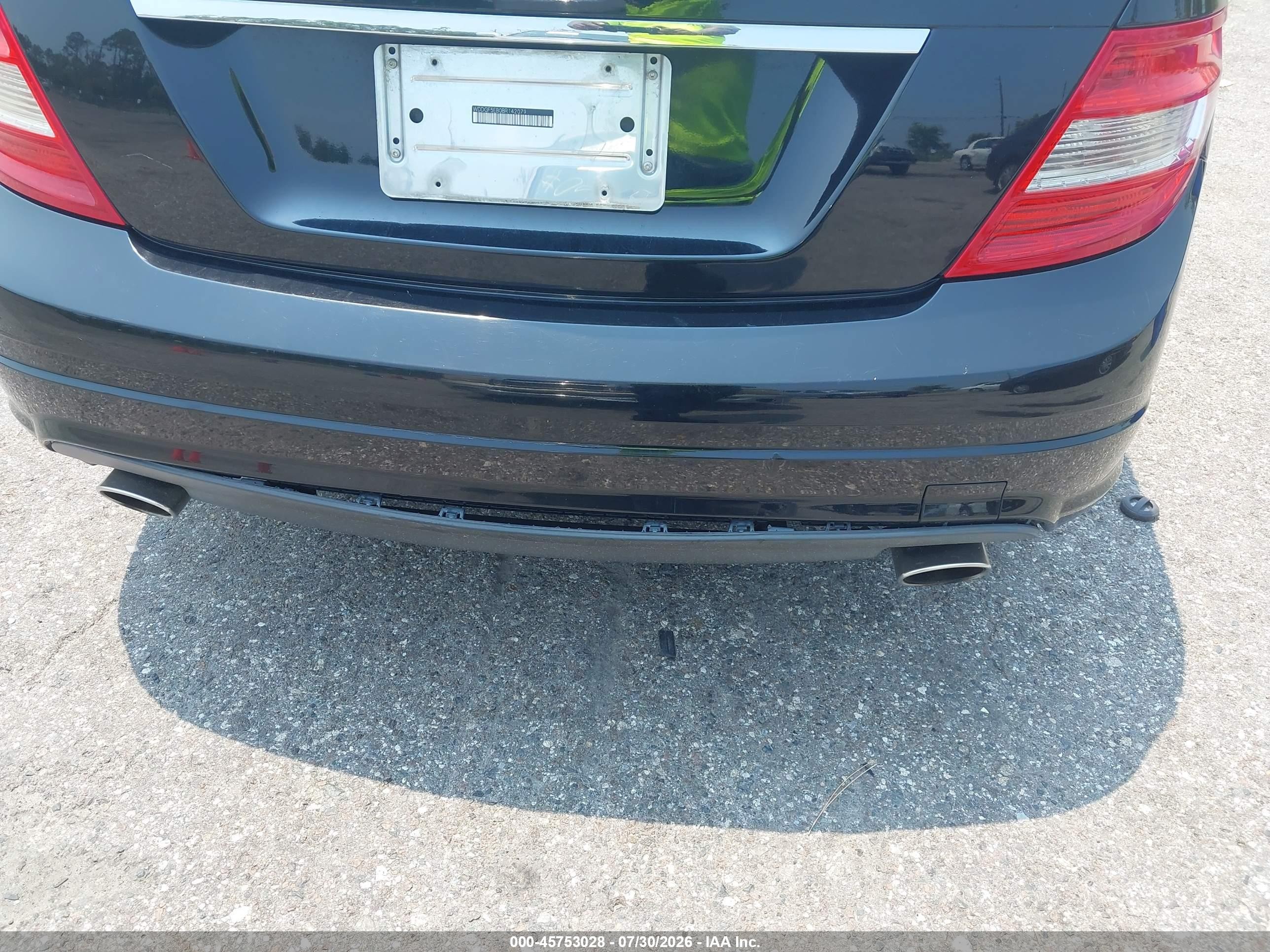 2011 Mercedes-benz C 300 Sport Black vin: WDDGF5EB0BR142079