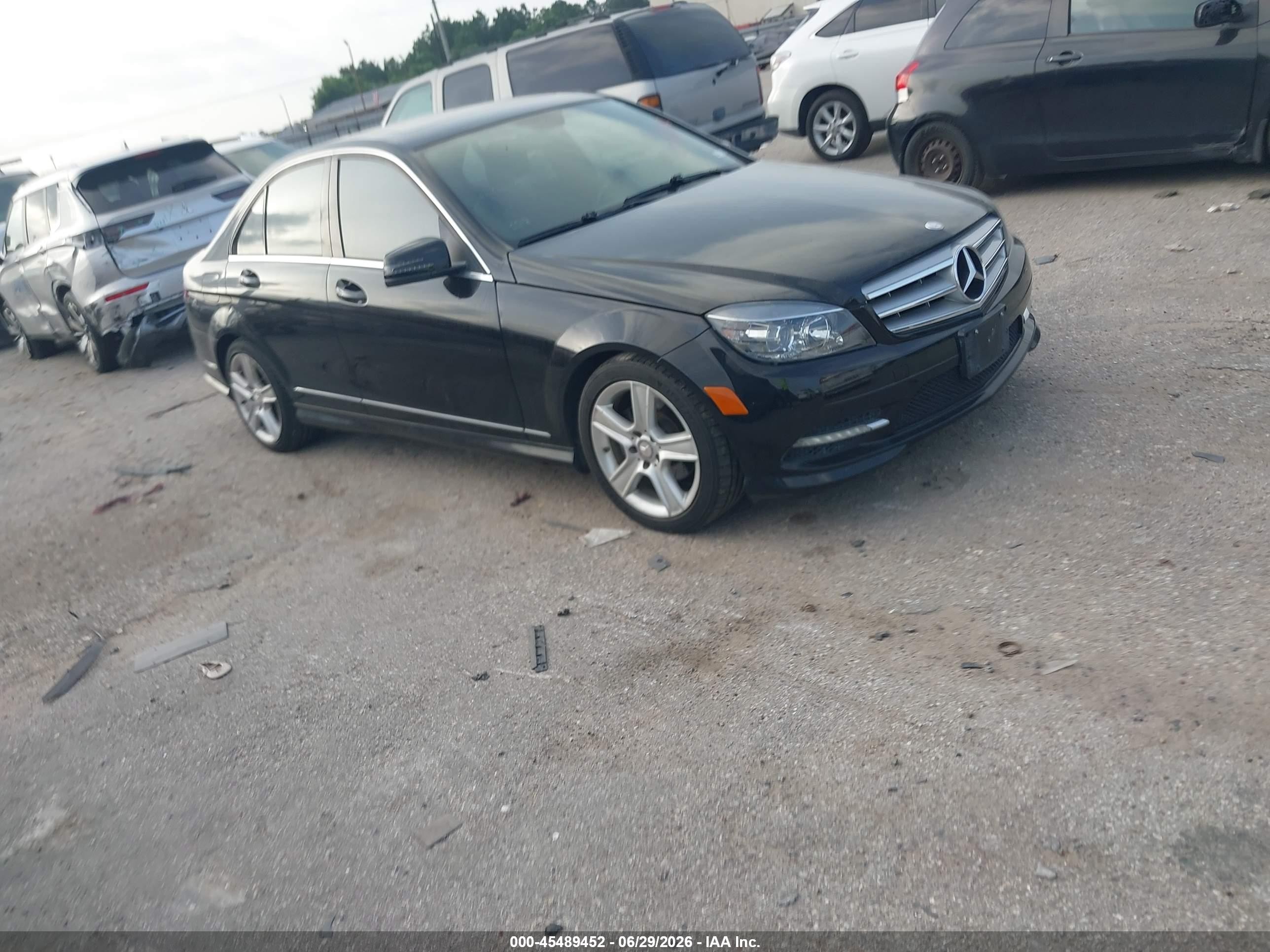 2011 Mercedes-benz C 300 Sport Black vin: WDDGF5EB0BR158105
