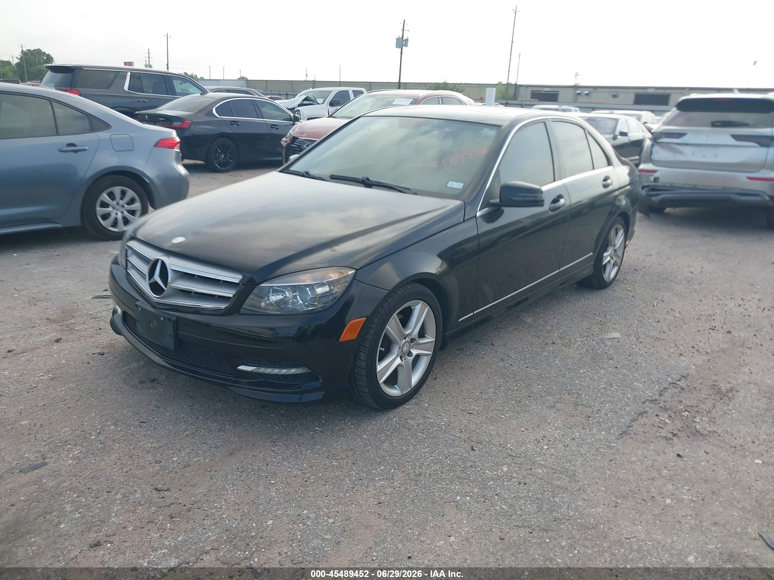2011 Mercedes-benz C 300 Sport Black vin: WDDGF5EB0BR158105